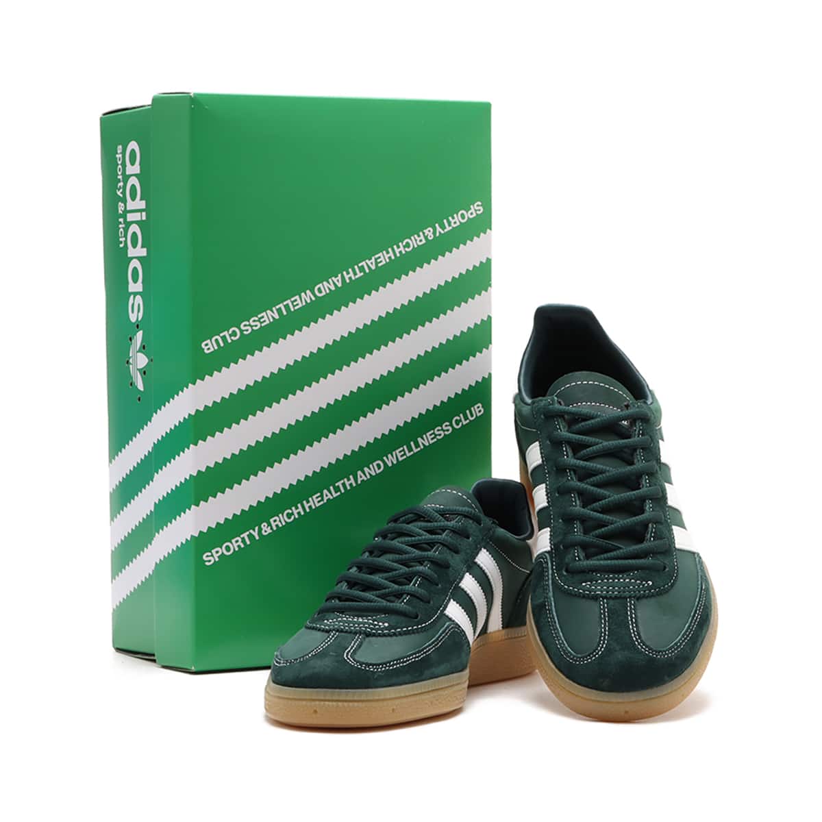 adidas HANDBALL SPEZIAL SPORTY & RICH DARK GREEN/FOOT WEAR  WHITE/GUM|atmos（アトモス） 公式オンラインストア