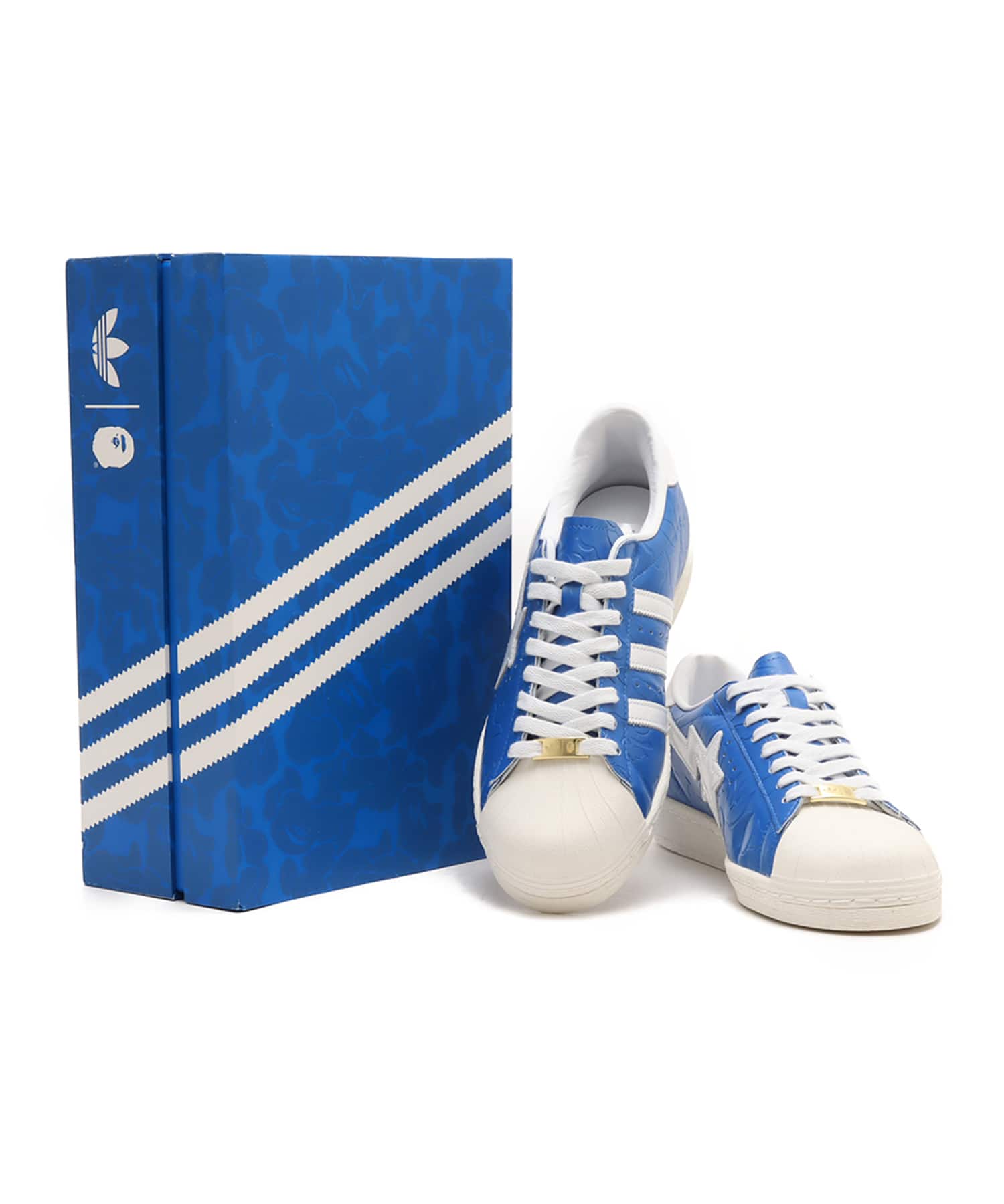 adidas SUPERSTAR V BAPE BLUE/FOOT WEAR WHITE/OFF WHITEの画像