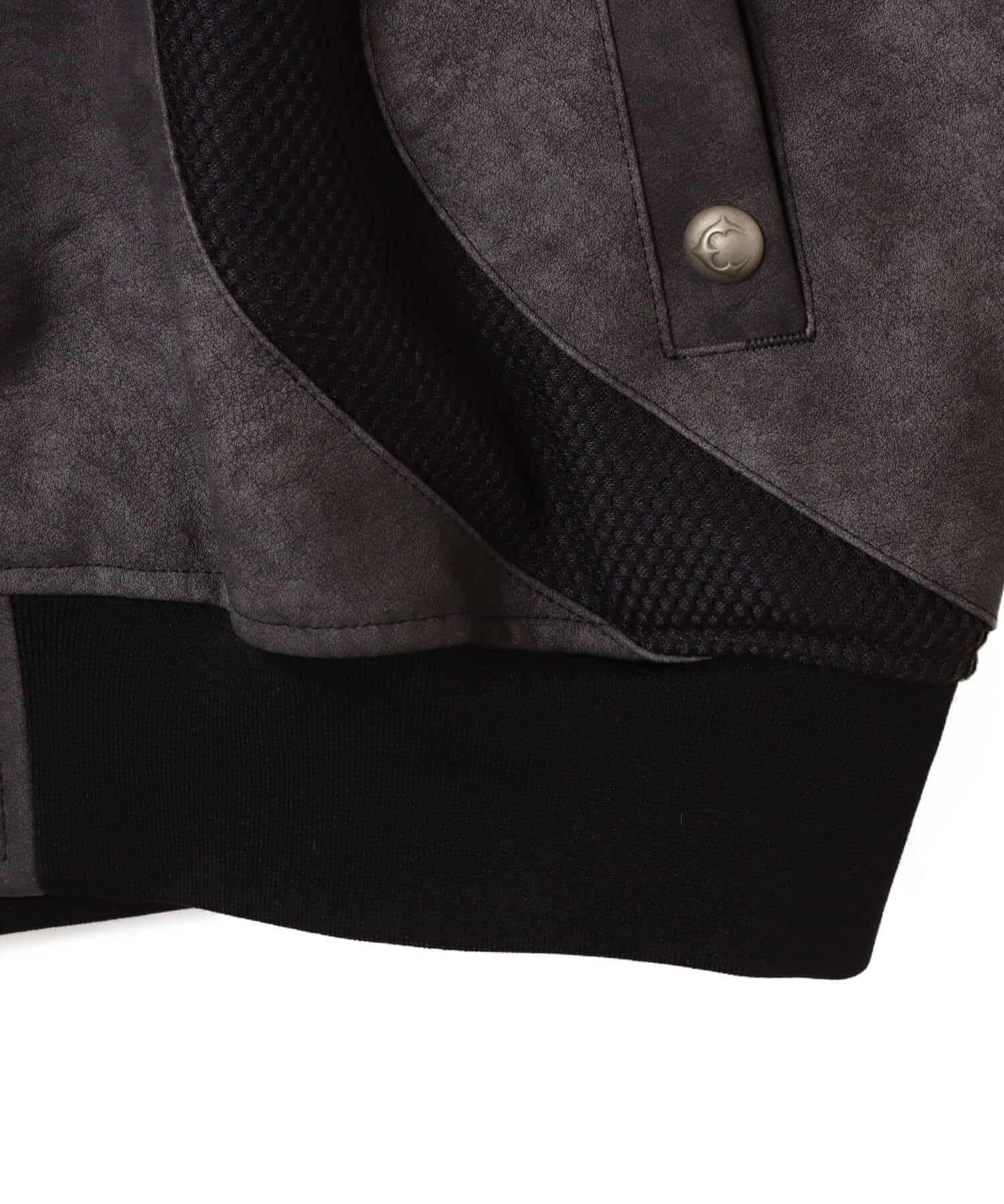 adidas THUG CLUB TEAMGEIST FAUX LEATHER JACKET ブラック/アンティークシルバーの画像