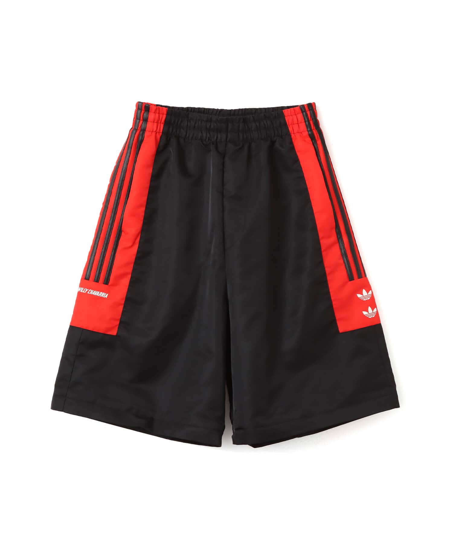 adidas CHAVARRIA FLEECE ZIP OFF PANT ブラック/レッドの画像