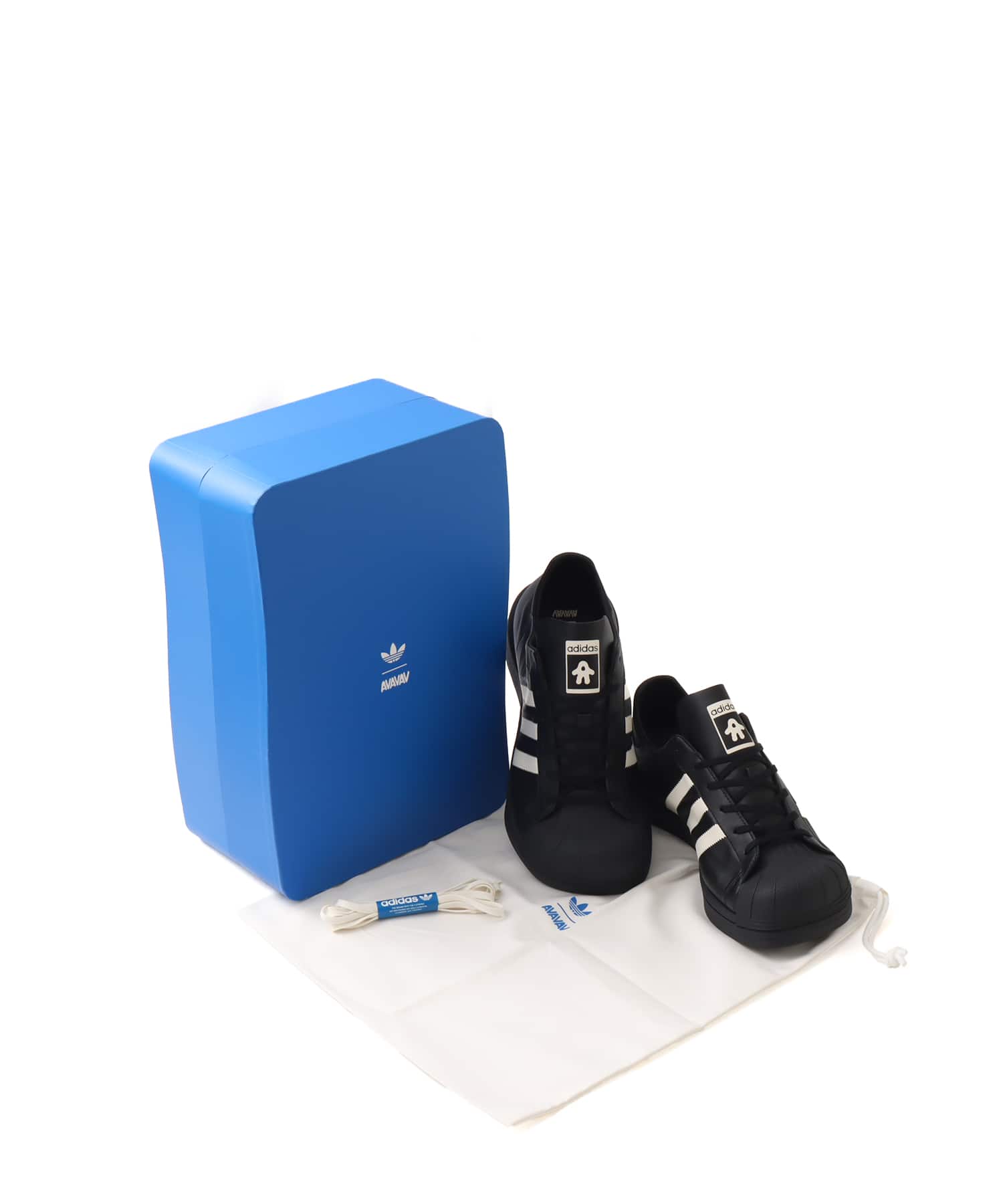adidas SUPERSTAR BY AVAVAV CBLACK/MISSTO/OWHITEの画像