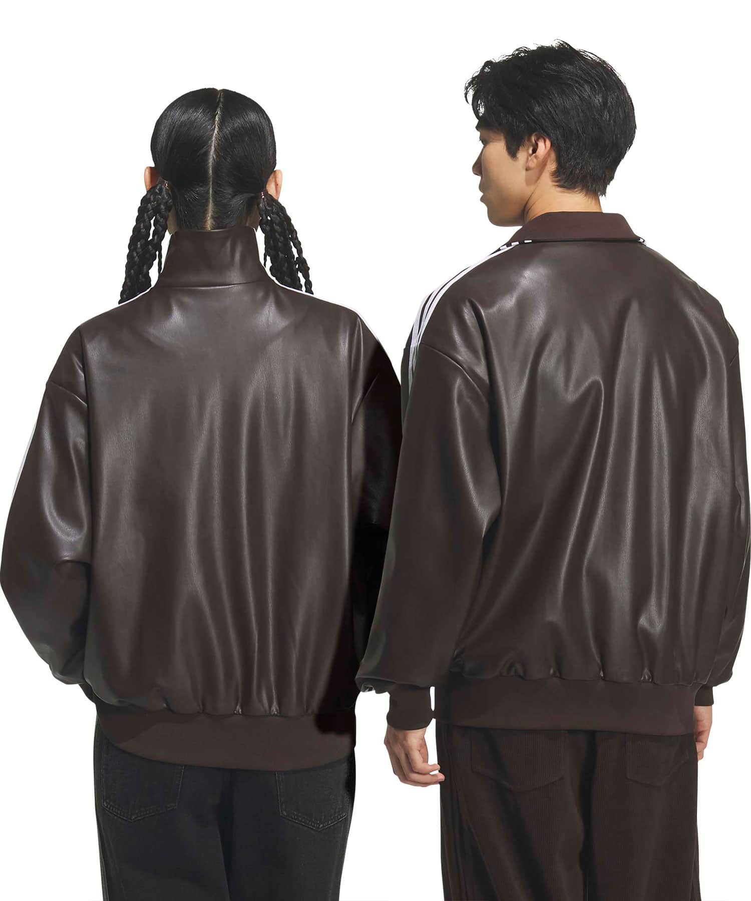 adidas PLEATHER 3STRIPES TRACK TOP オーロラコーヒーの画像