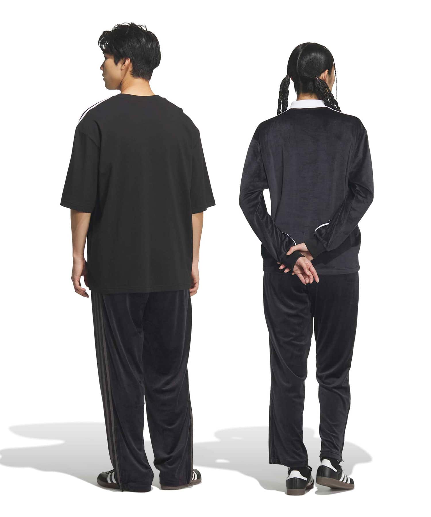 adidas FIREBIRD TRACK PANT VELOUR ブラックの画像