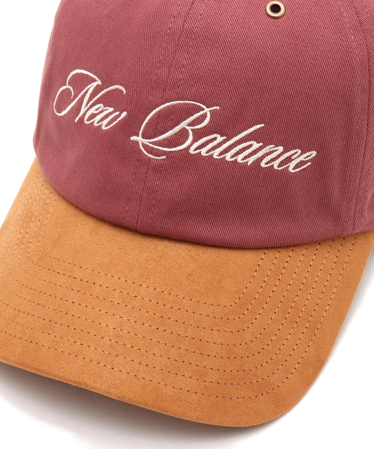 New Balance NB by '47 Canvas & Suede Clean Up Cap モナークバーガンディヘザーの画像