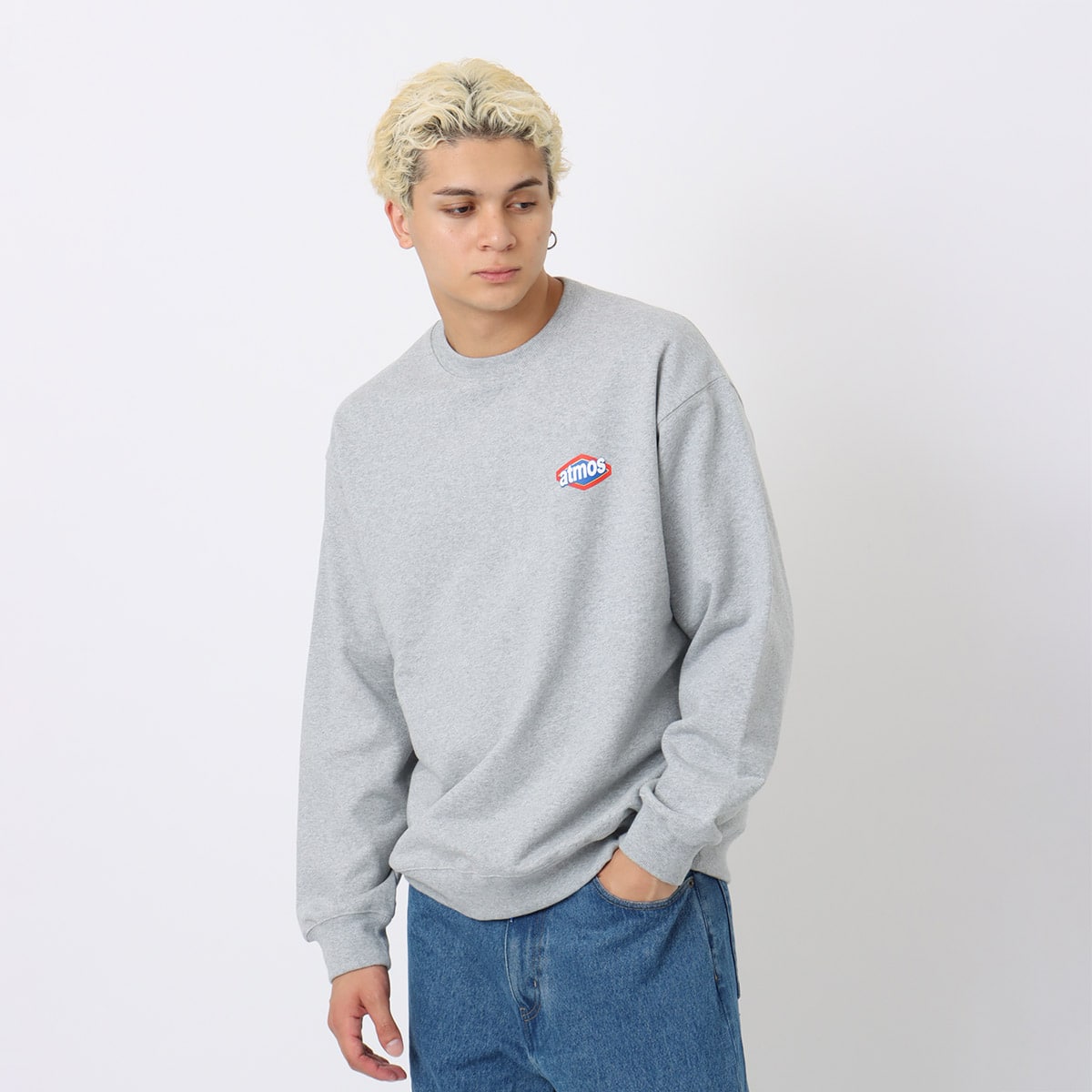 atmos Softener Crew Neck Sweatshirt GRAYの画像