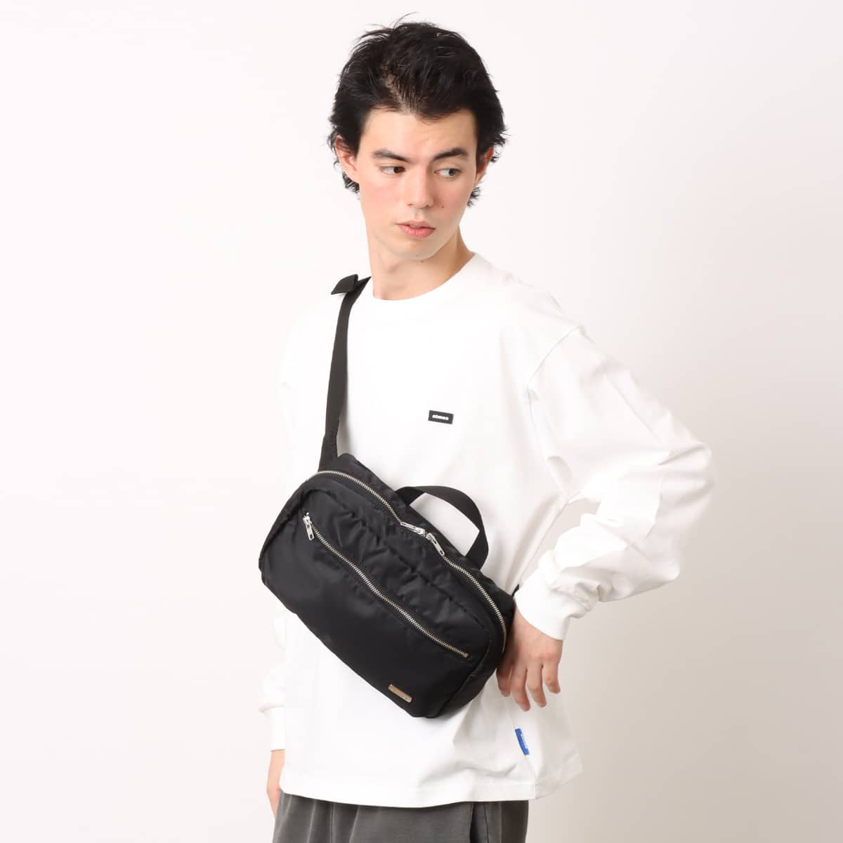 atmos Nylon Twill Waist Bag BLACK