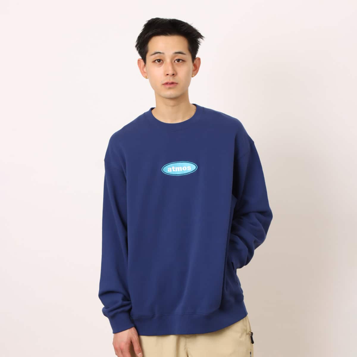 atmos Oval Logo Sweatshirt NAVYの画像