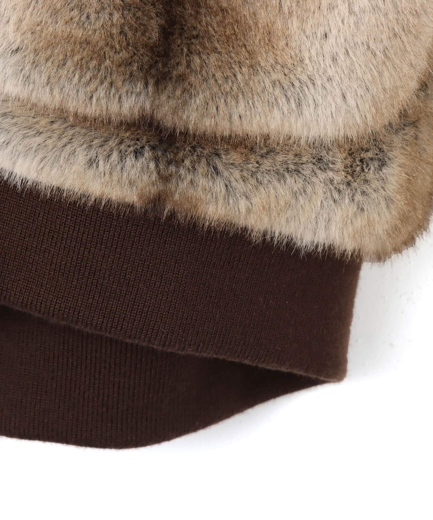 atmos Faux Fur Hoodie Jacket MULTIの画像