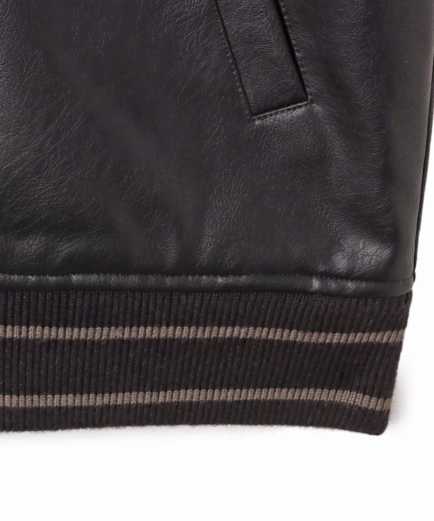 atmos x HONDA Synthesis Leather Jacket BLACKの画像