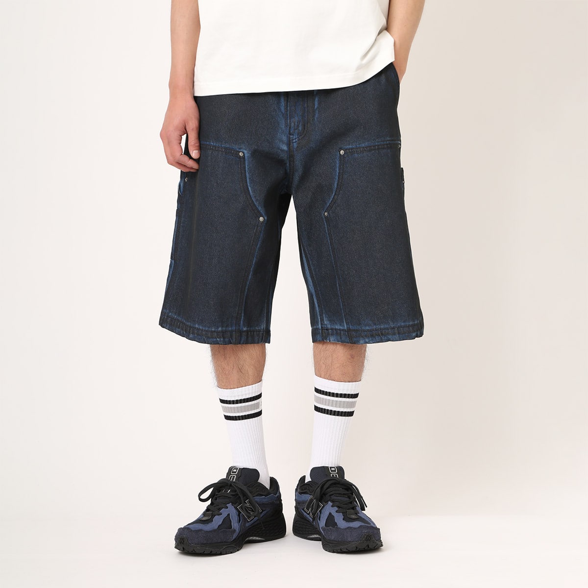 atmos Double Knee Half Pants BLUE(アトモス ダブル ニー atmos Double Knee Half Pants BLUE(アトモス ダブル ニー
