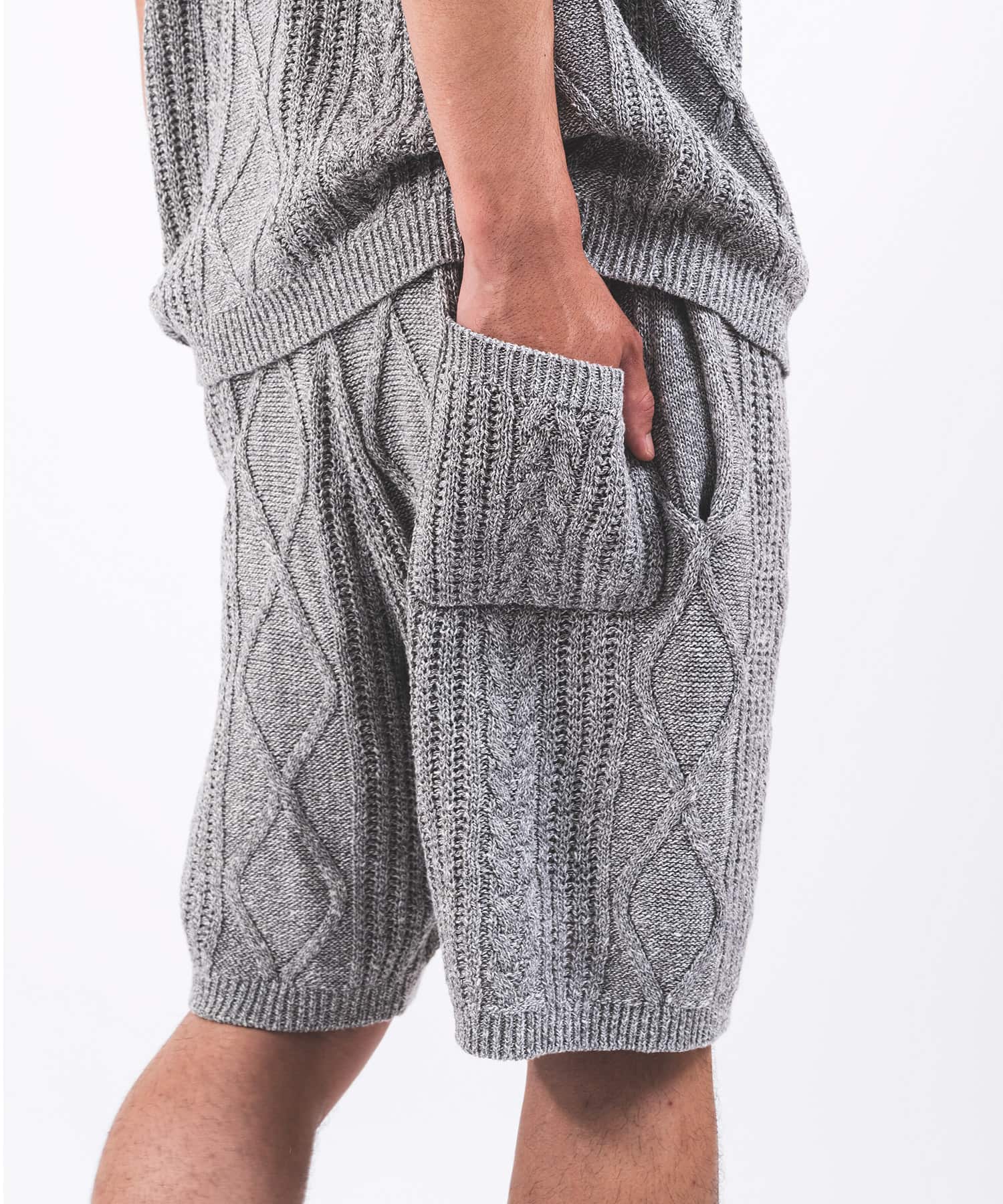 atmos Cable Knit Short Pants GRAYの画像