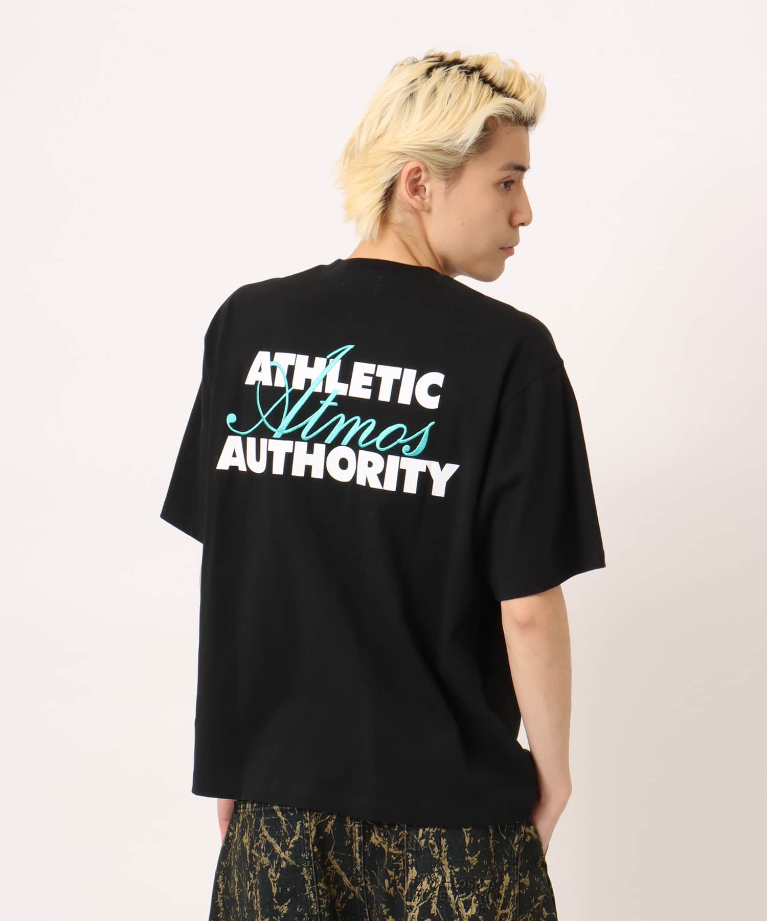 atmos Print & Embroidery T-shirt BLACKの画像