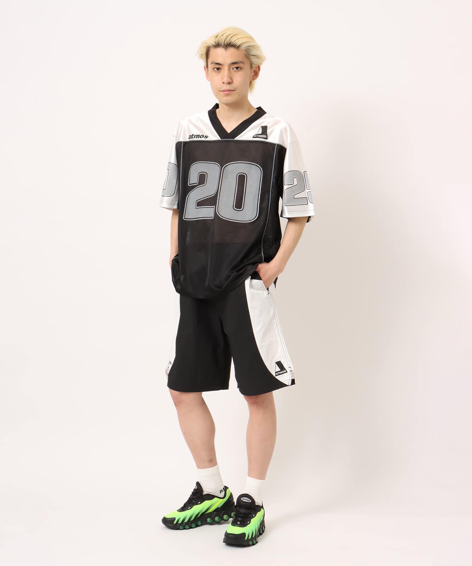 atmos Mesh Football Shirt BLACKの画像