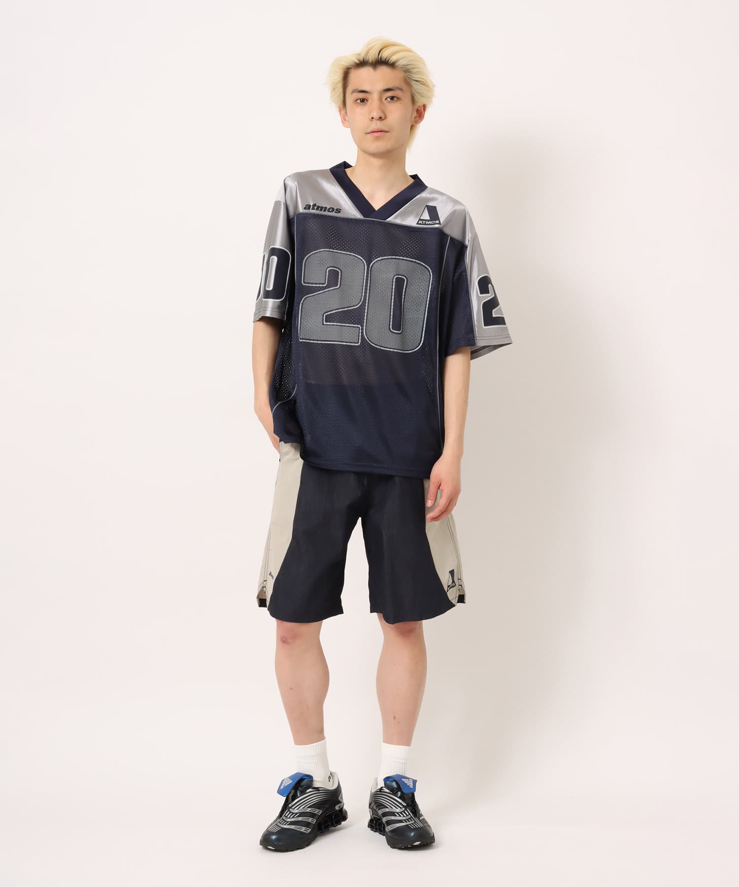 atmos Mesh Football Shirt NAVYの画像