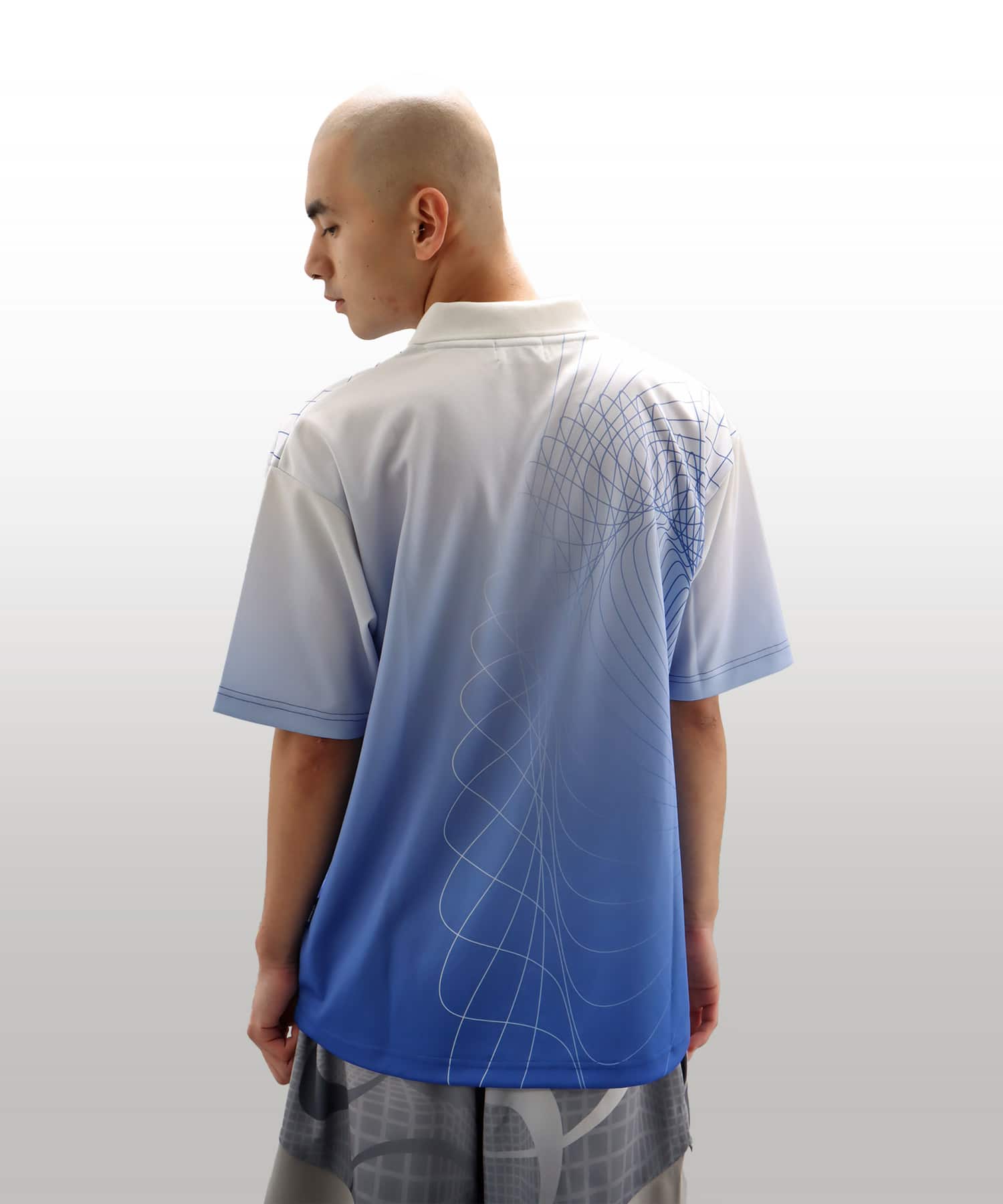 atmos Soccer Jersey Game Polo Shirt BLUEの画像