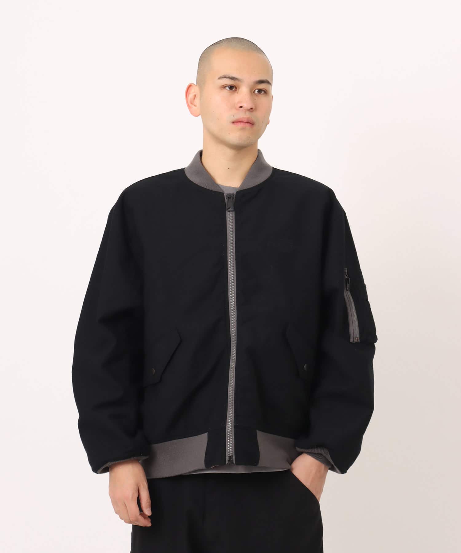 atmos Reversible Flight Jacket BLACKの画像