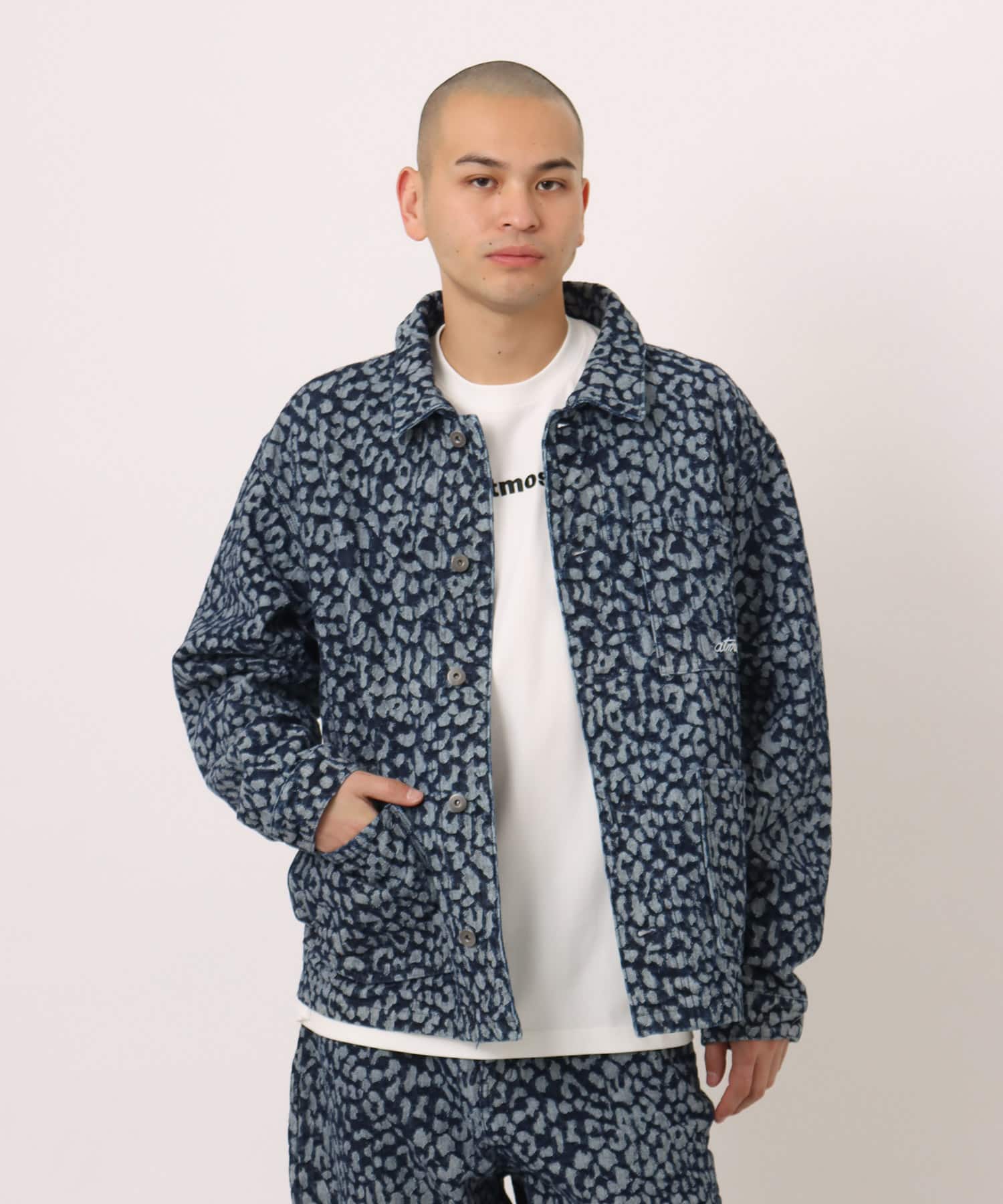 atmos Leopard Pattern Coverall BLUEの画像