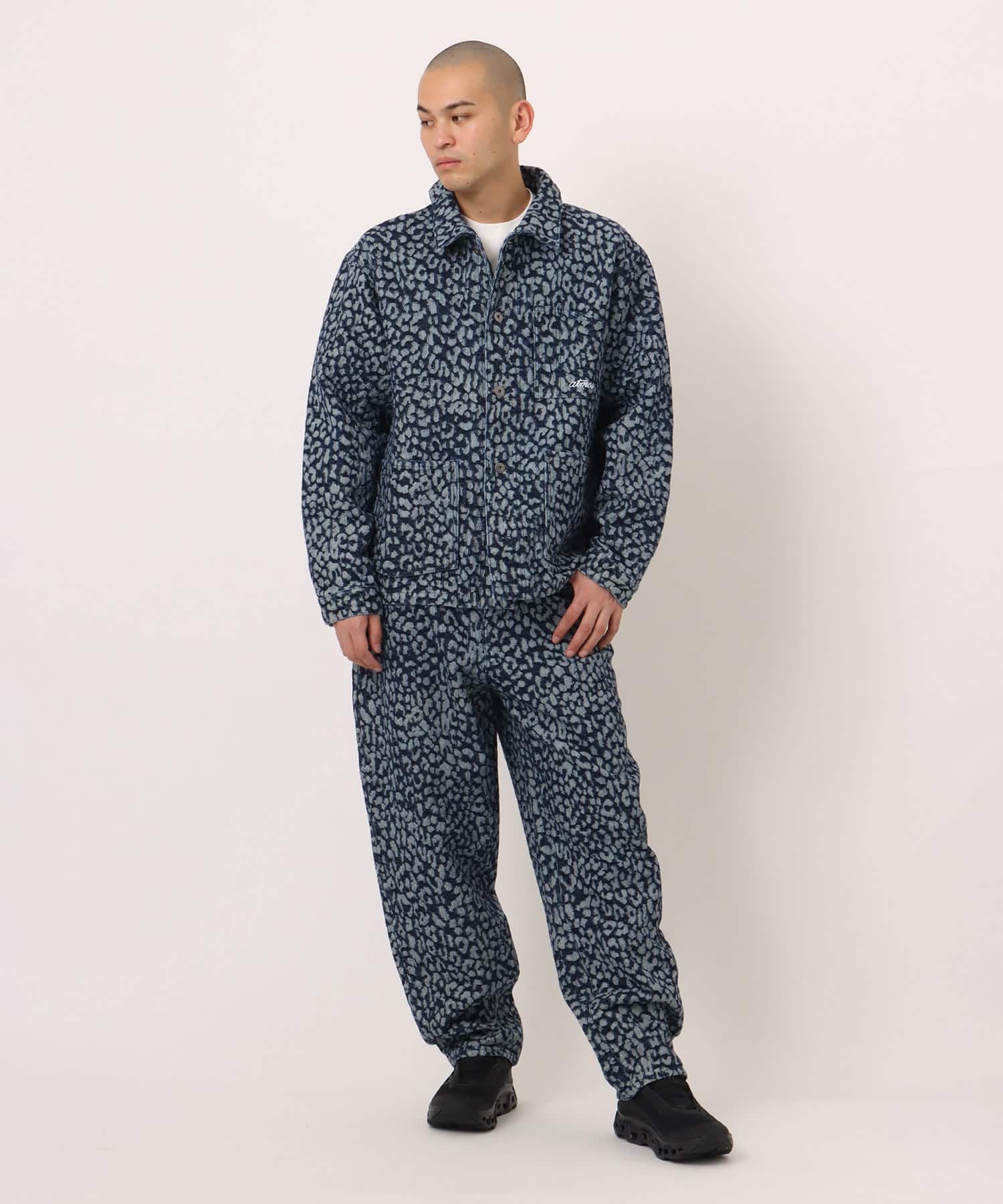 atmos Leopard Pattern Baggy Patns BLUEの画像