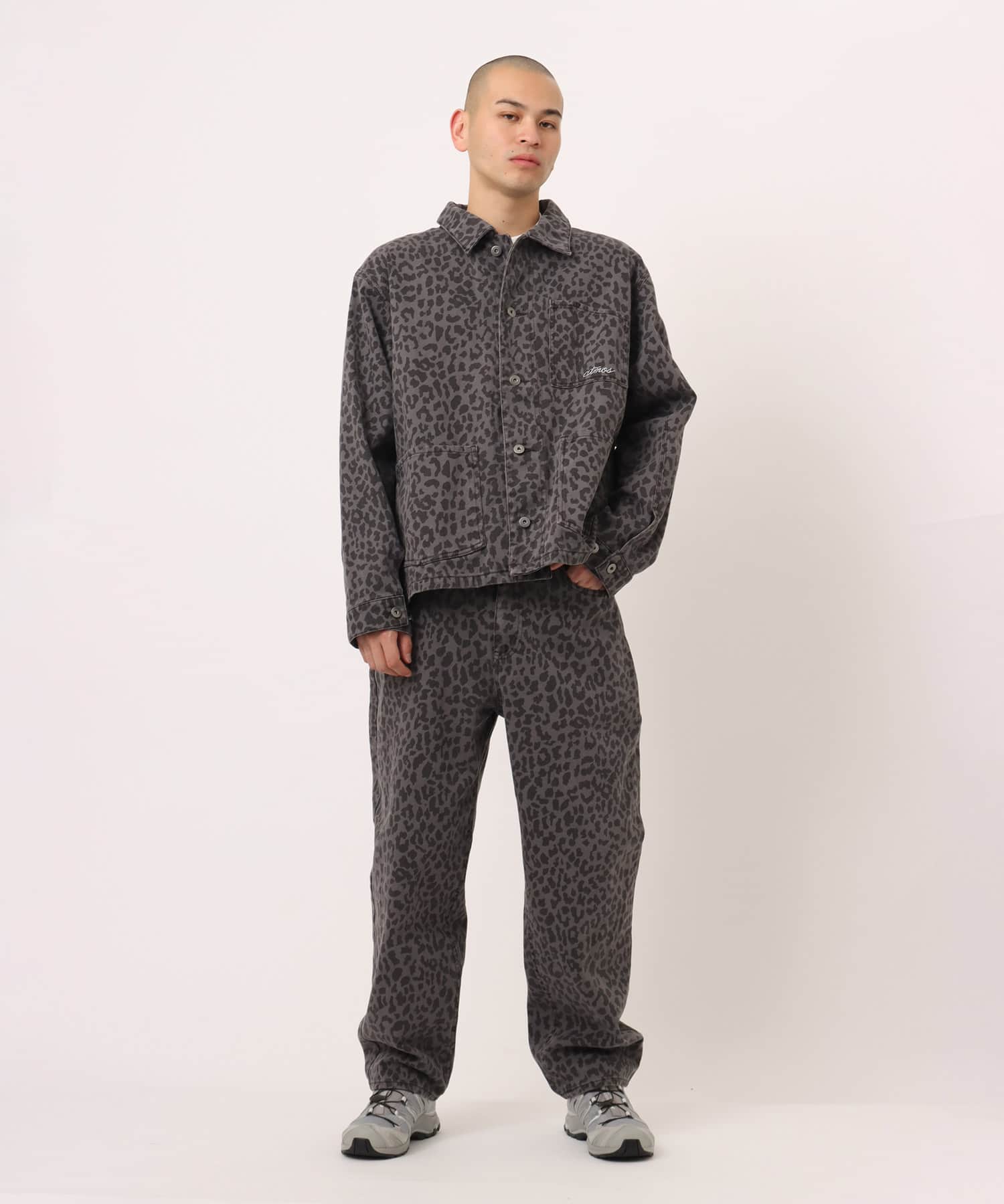atmos Leopard Pattern Baggy Patns LIGHT BLACKの画像