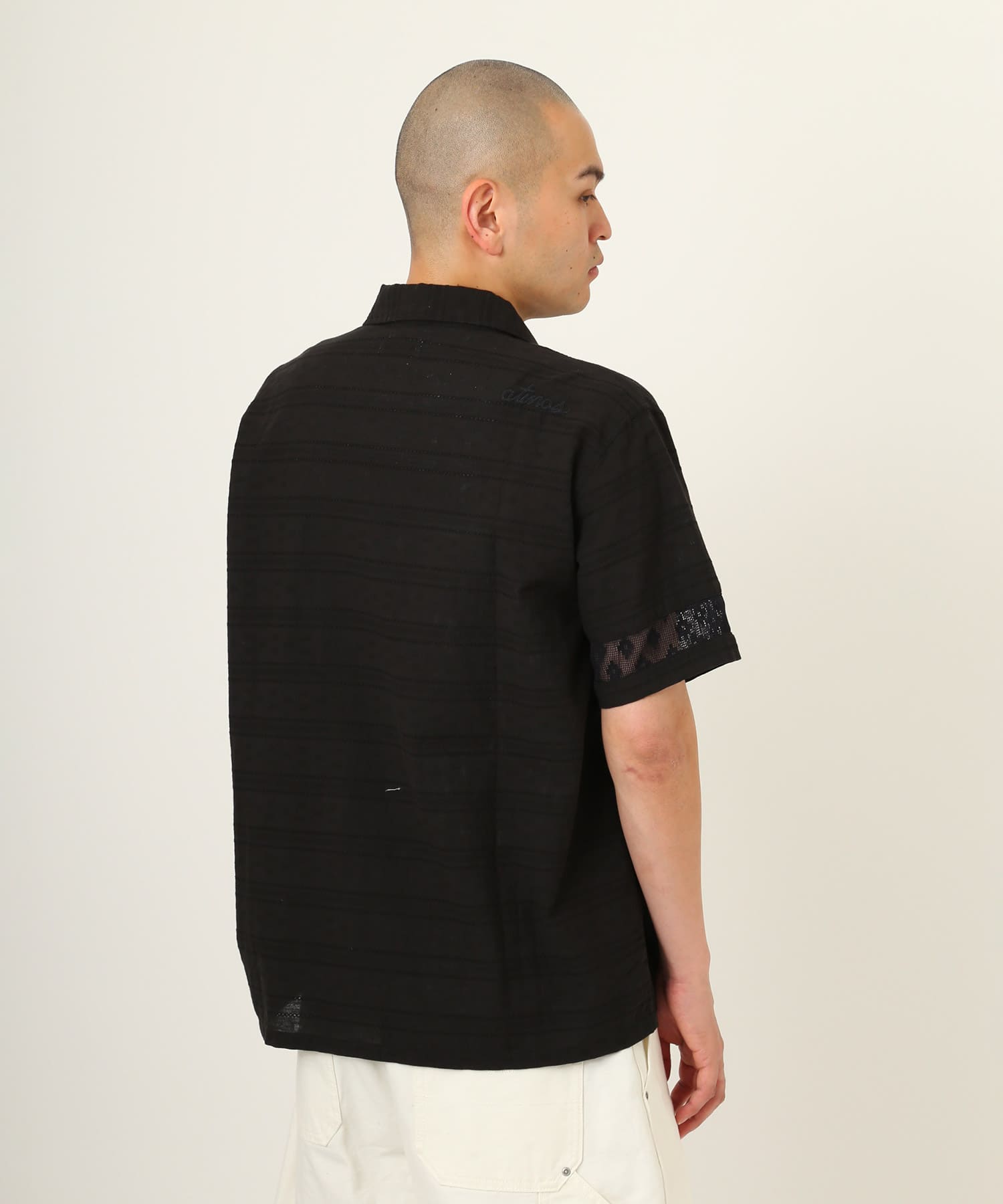 atmos Open Collar SS Shirt BLACKの画像