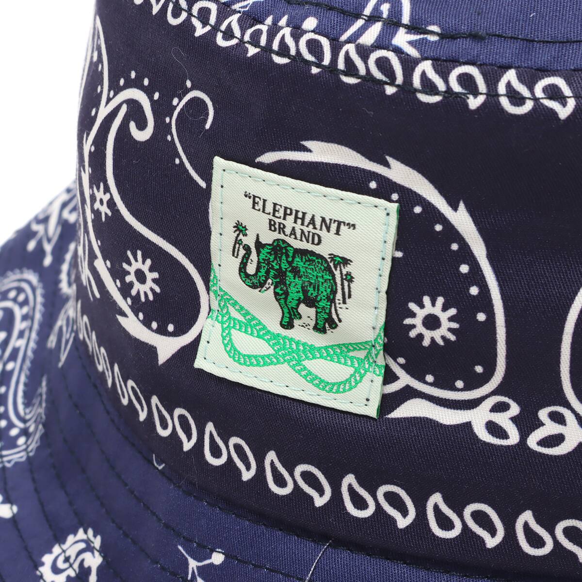 atmos x ELEPHANT BRAND BANDANA BUCKET HAT NAVY