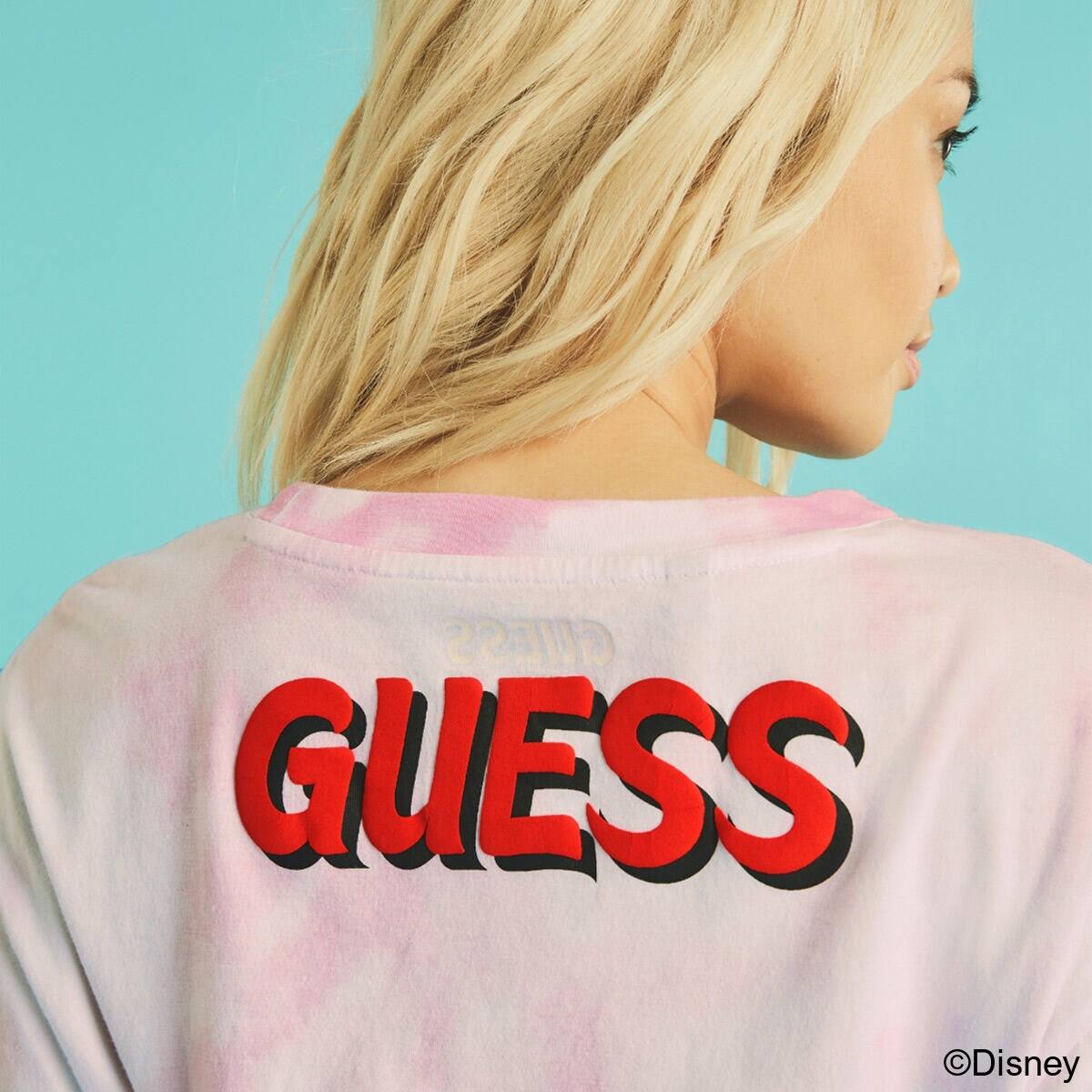 GUESS S/SLV TEE SHIRT PINK 21SS-I