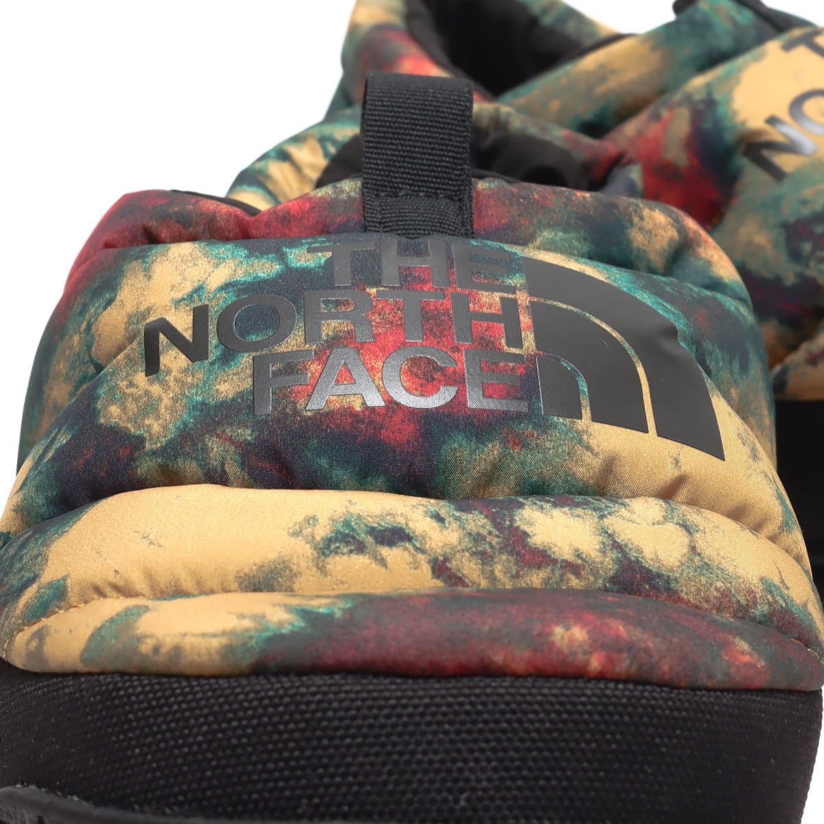 THE NORTH FACE WOMENS NUPTSE DOWN MULE アンテロープタンアイスダイプリント×TNFブラック 22FW-Iの画像