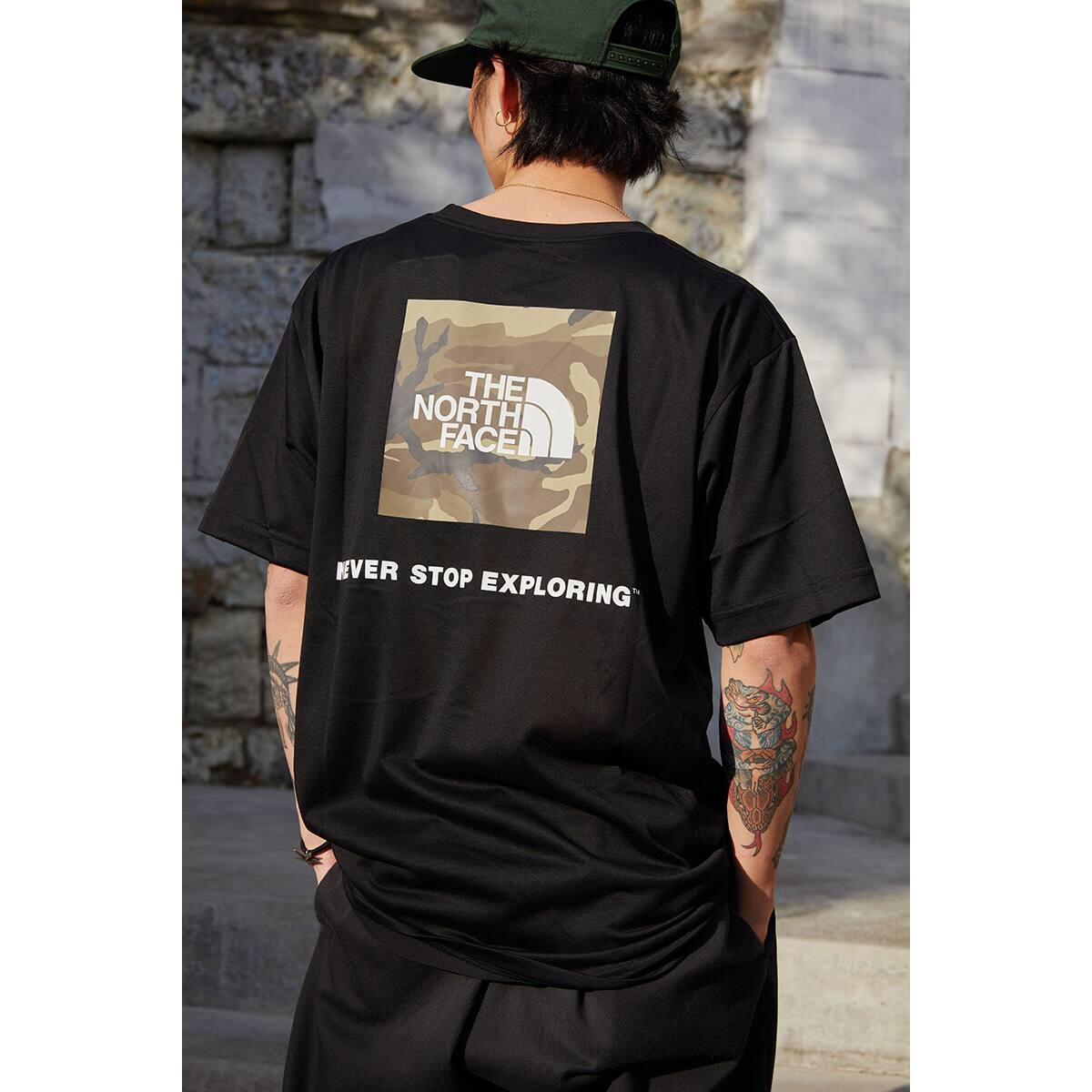 THE NORTH FACE S/S SQUARE CAMOFLUGE TEE BLACK 22SS-Iの画像
