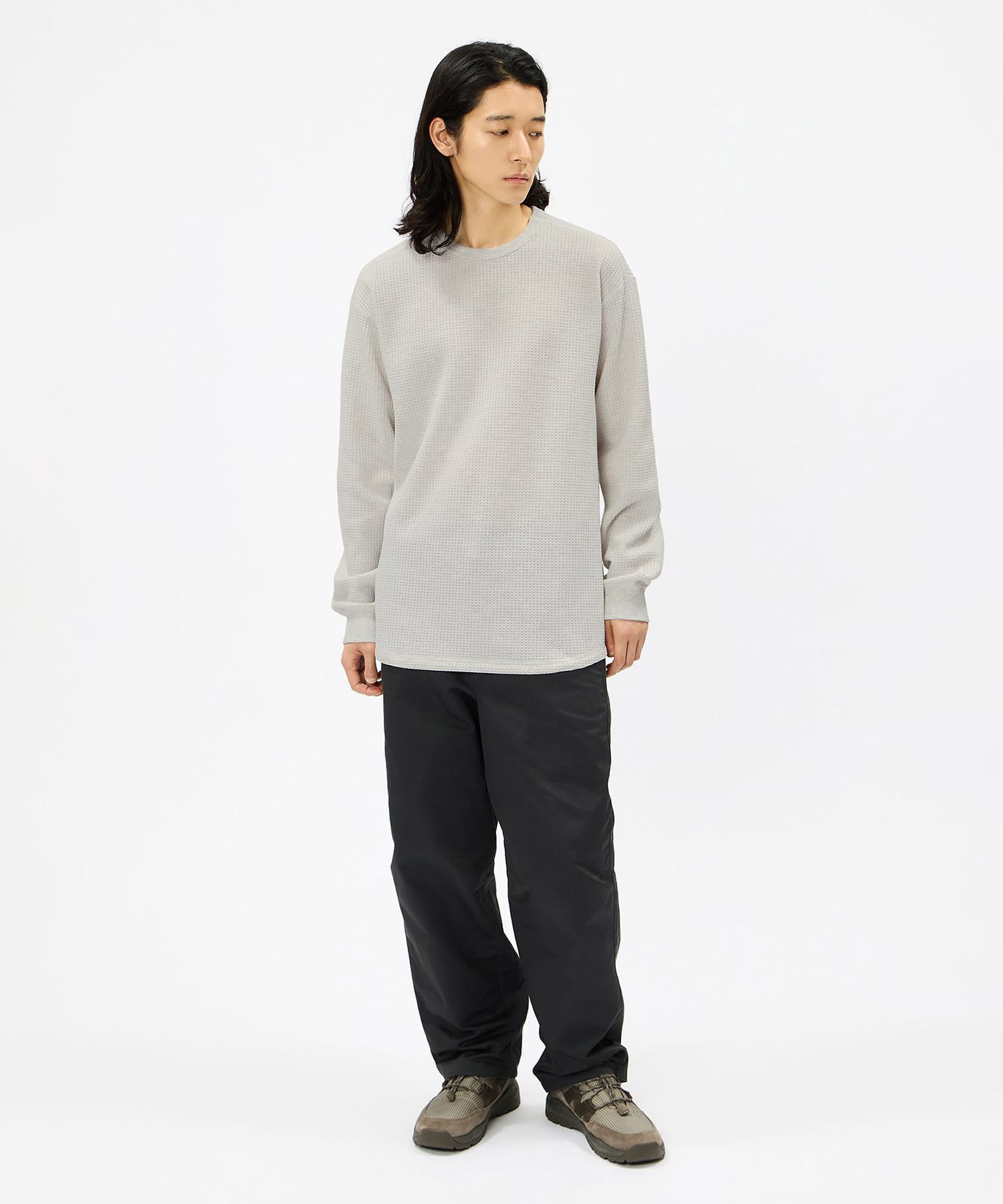 THE NORTH FACE L/S WARM WAFFLE CREW オフホワイトの画像