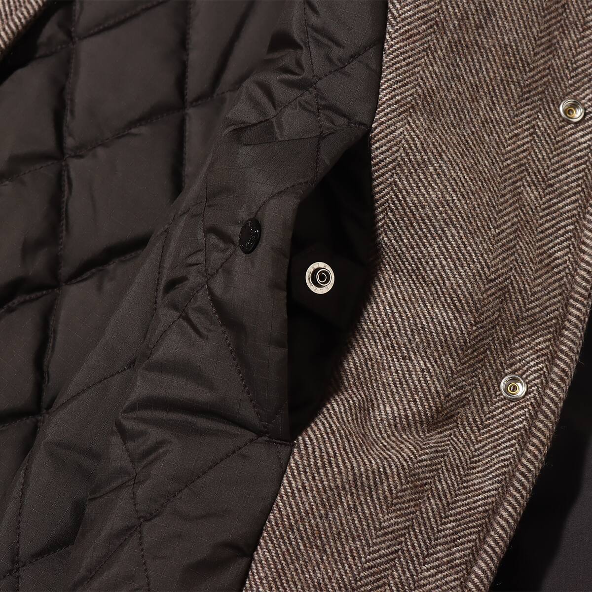 THE NORTH FACE PURPLE LABEL Herringbone Tweed Varsity Jacket Beige 22FW-I