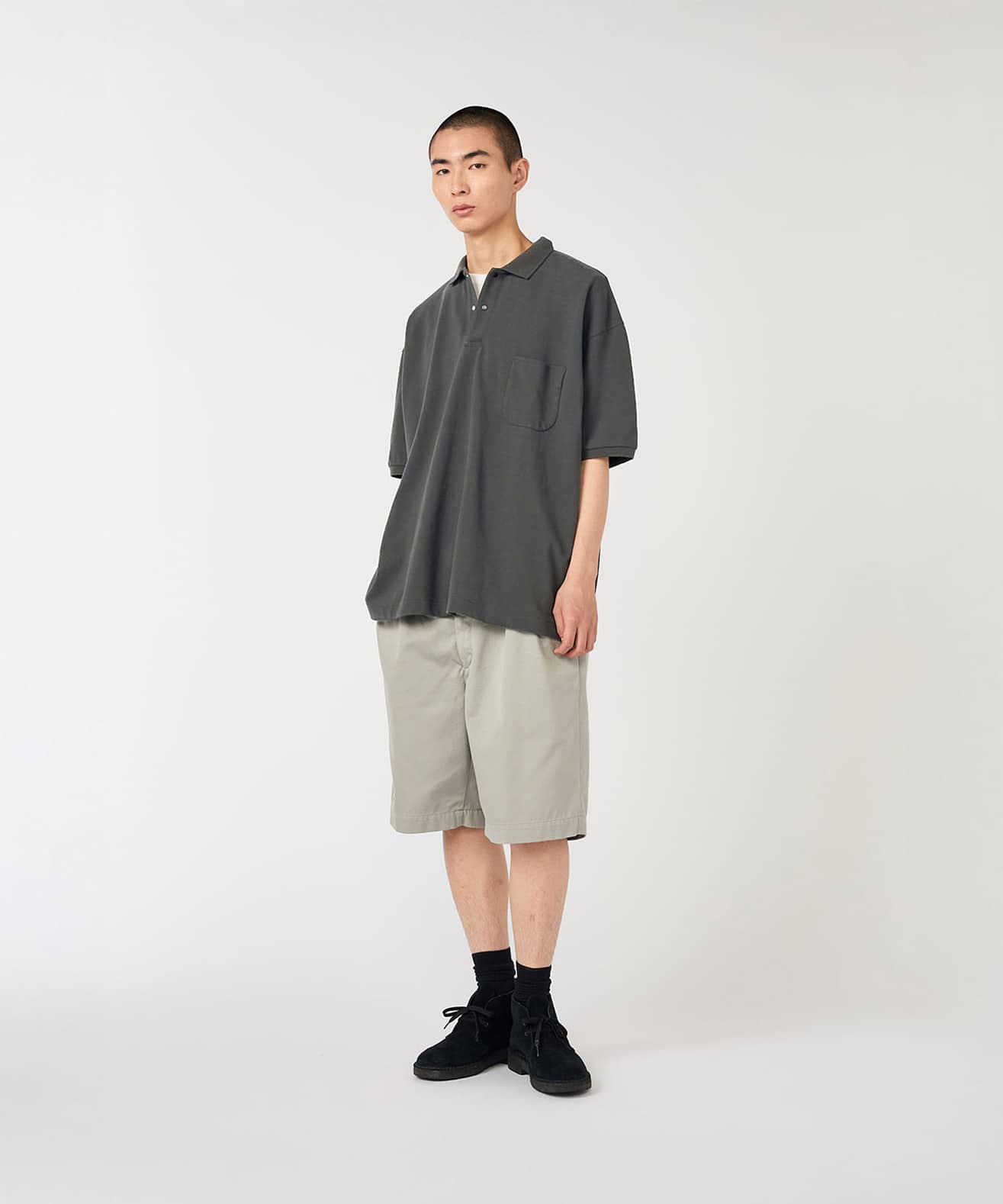 nanamica S/S Polo Shirt Charcoalの画像