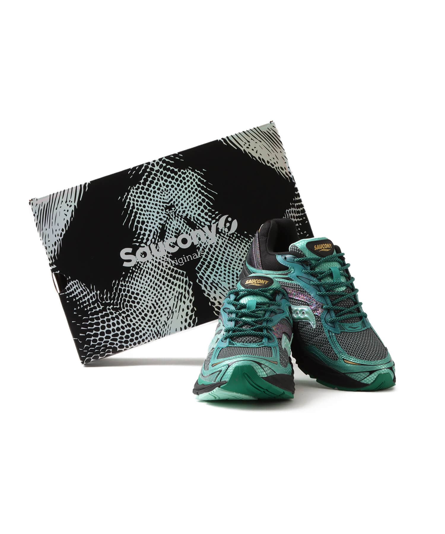 Saucony Progrid Omni 9 GREEN GLOWAの画像