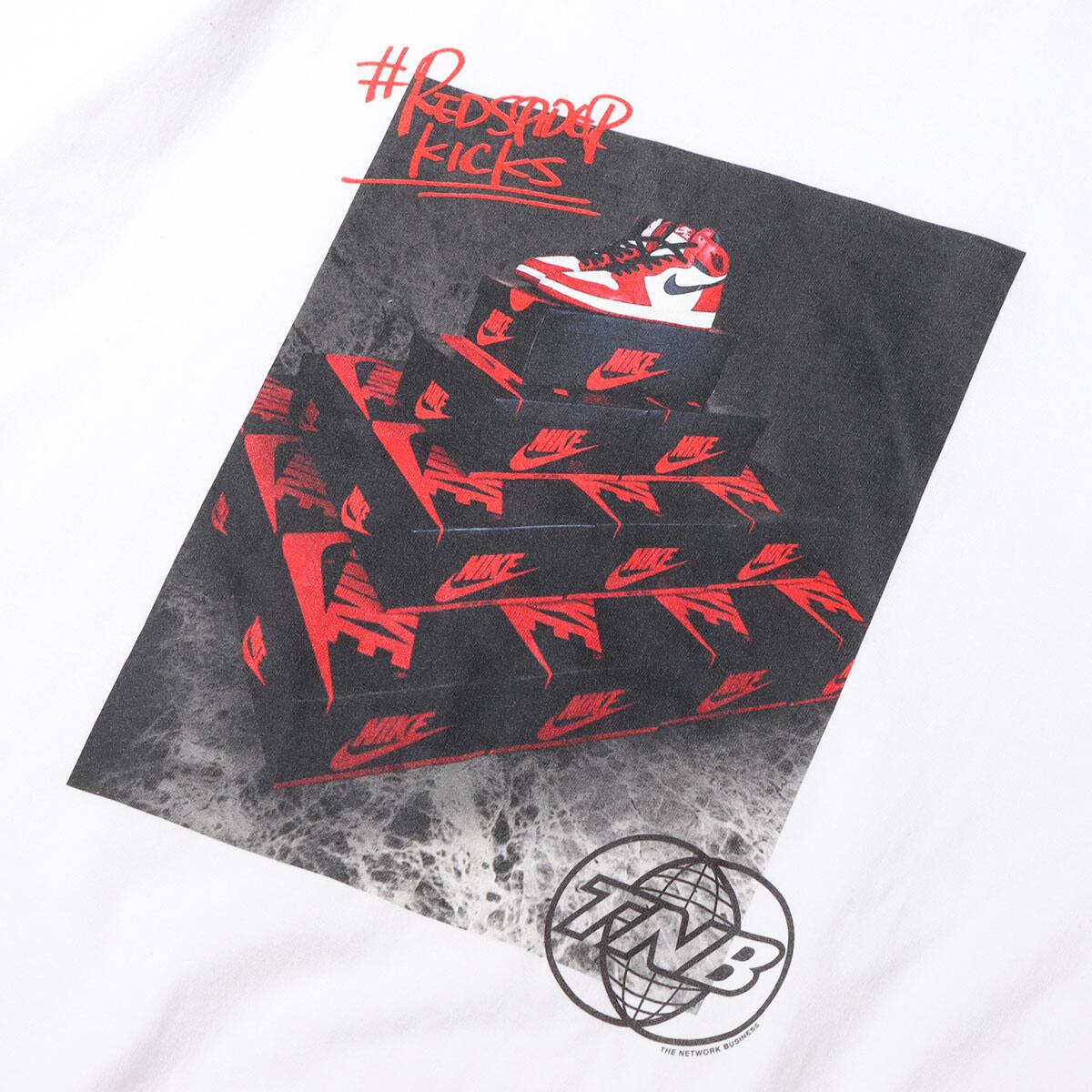 THE NETWORK BUSINESS x RED SPIDER KICKS SNEAKER TOWER TEE WHITE 22SU-I
