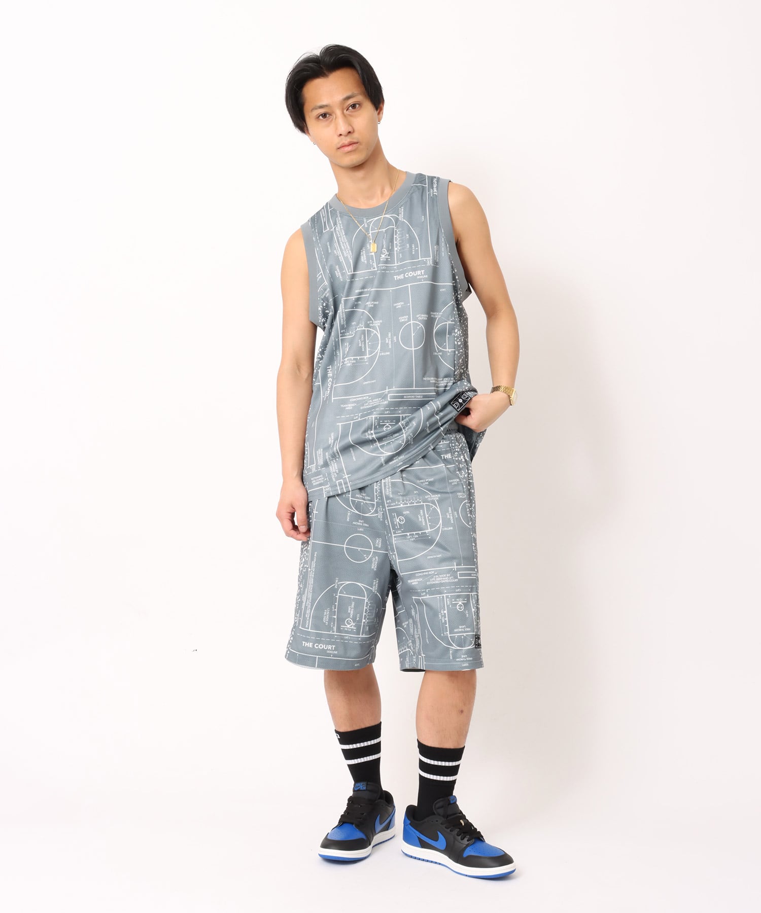 TOKYO 23 Reversible Mesh Tank Top GRAYの画像