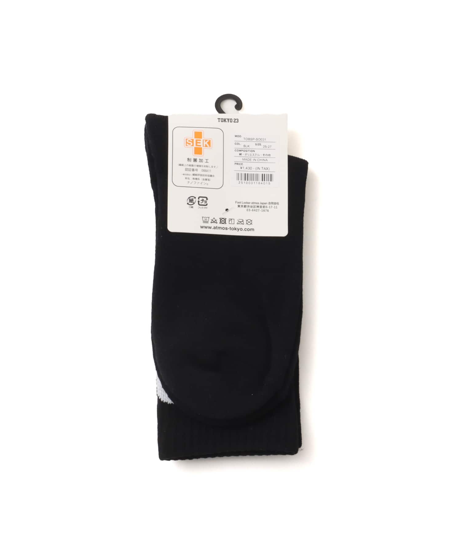 TOKYO 23 Arch Logo Socks BLACKの画像