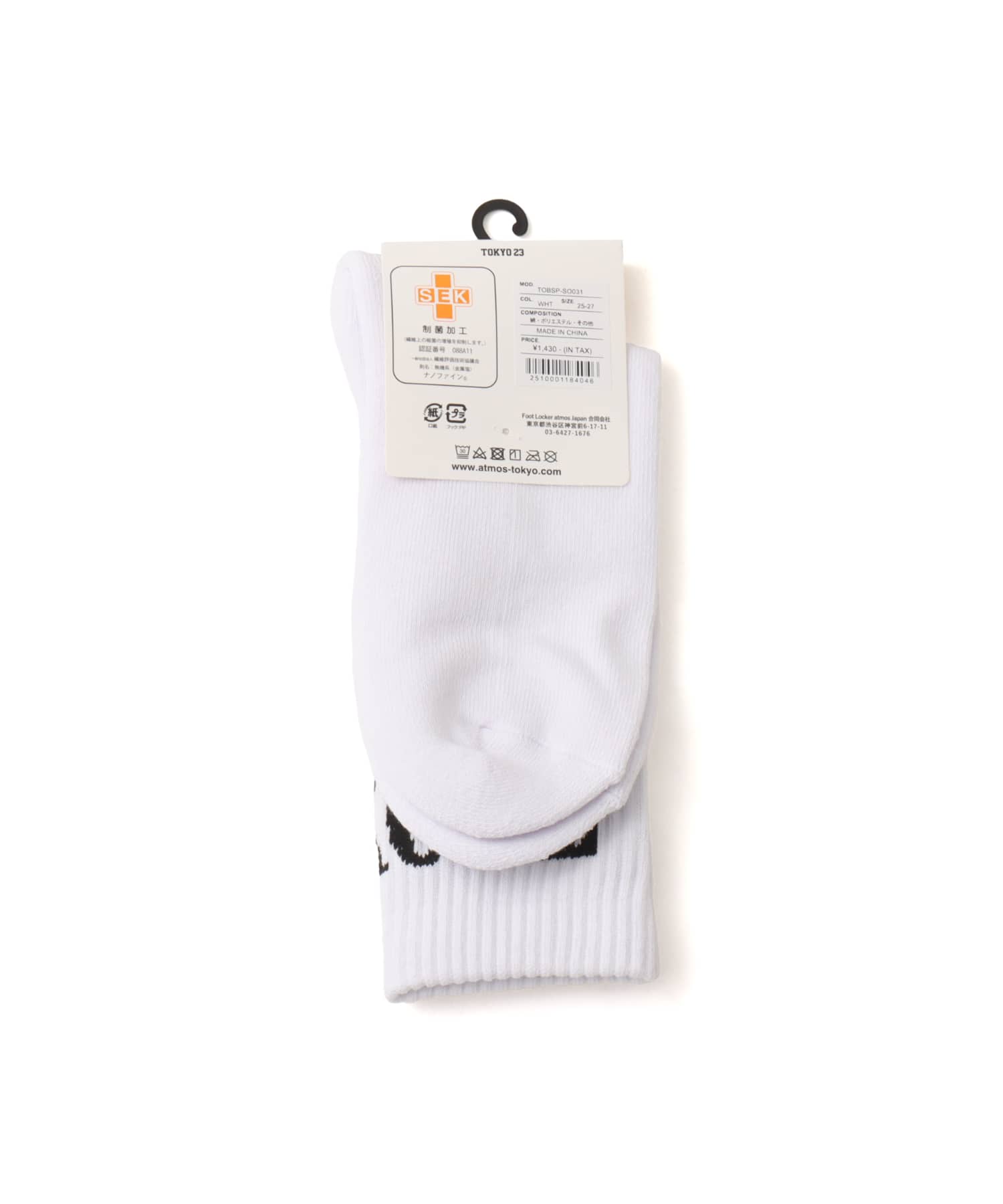 TOKYO 23 Arch Logo Socks WHITEの画像