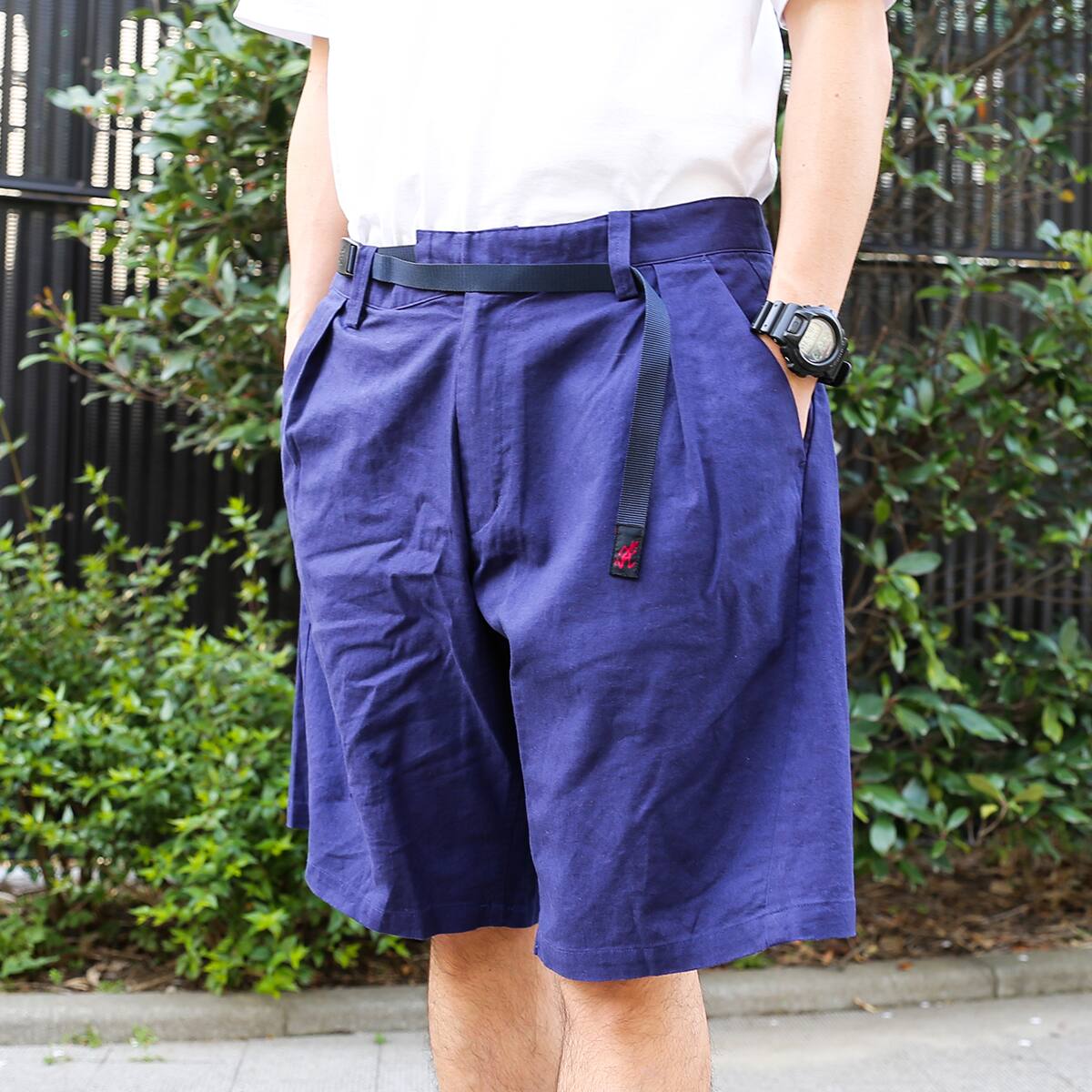 WHITE MOUNTAINEERING WM x GRAMICCI DARTED SHORT PANTS NAVY 21SP-Iの画像