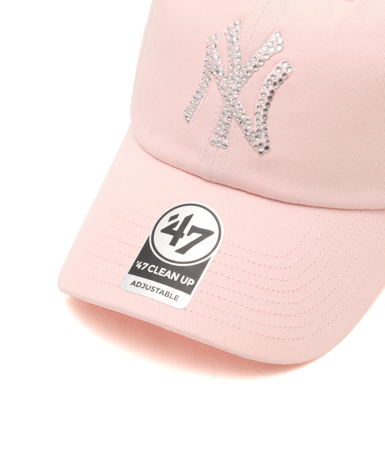 SPORTY＆RICH Yankees Krystal Hat Candy/Whiteの画像