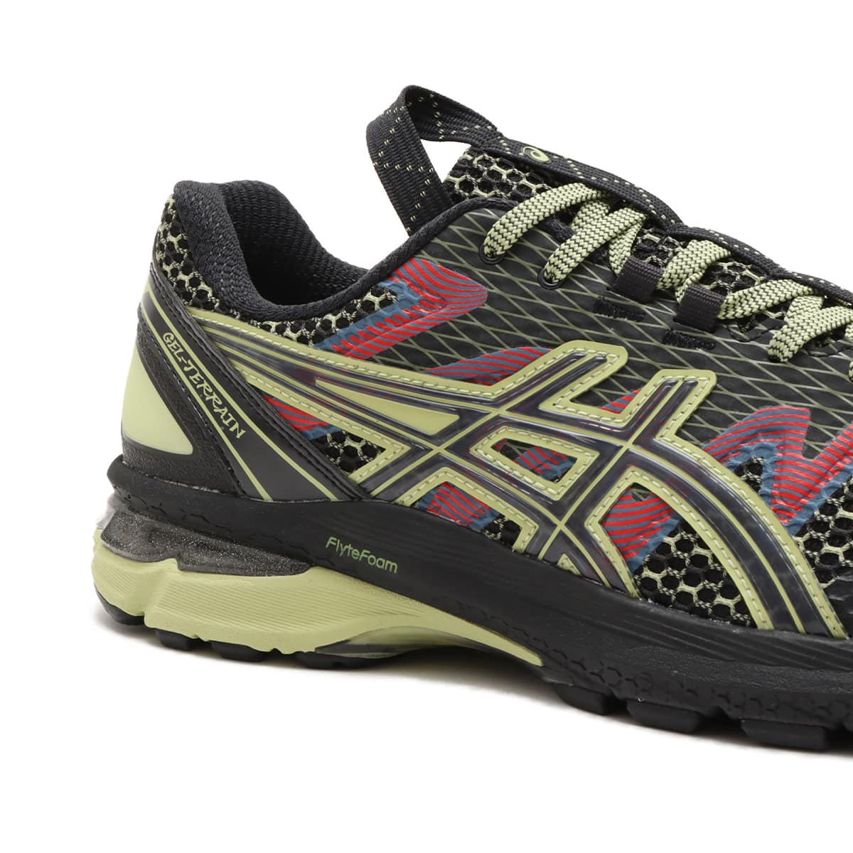 asics US4-S GEL-TERRAIN BLACK/NEON LIME 24SS-I