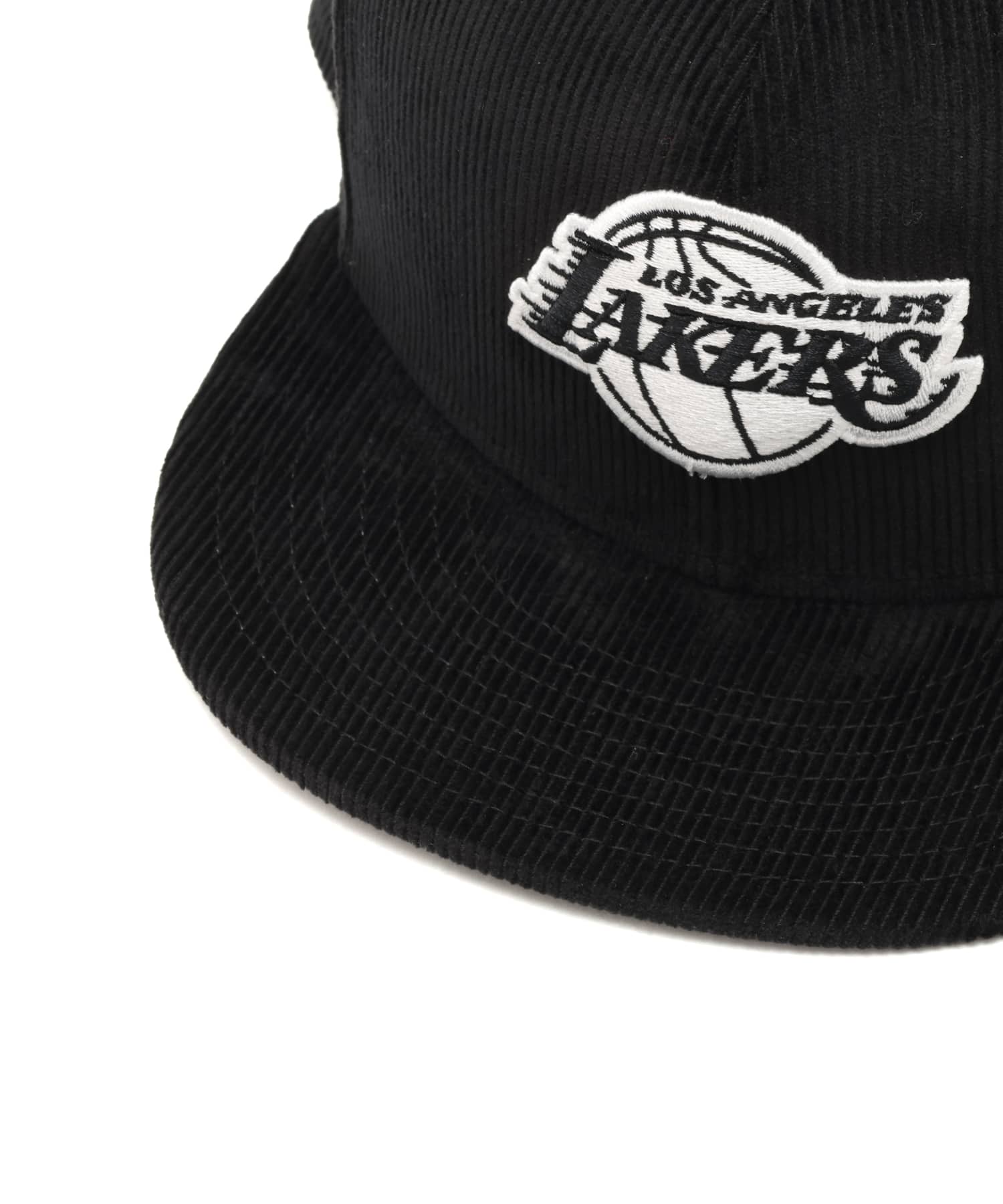 NEW ERA 9FIFTY Los Angeles Lakers Corduroy Black and White BLACKの画像