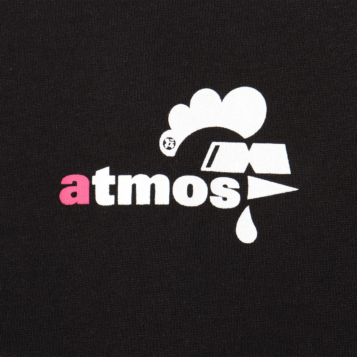 atmos pink x MONICHIKI HOUSE AM Logo L/S T-Shirt BLACKの画像