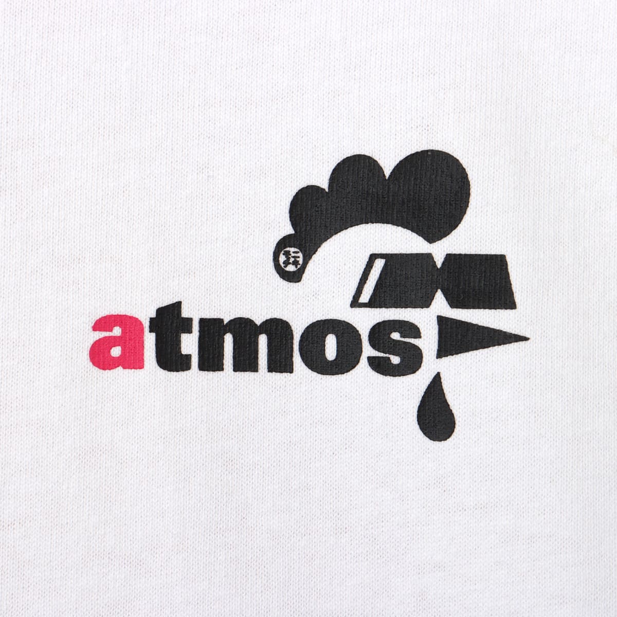 atmos pink x MONICHIKI HOUSE AM Logo L/S T-Shirt WHITEの画像