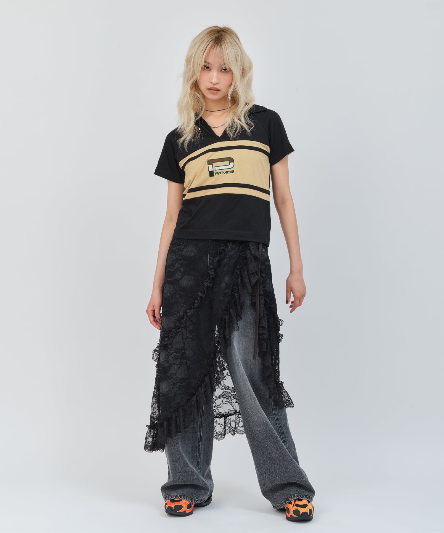 atmos pink Loose Denim Pants BLACKの画像