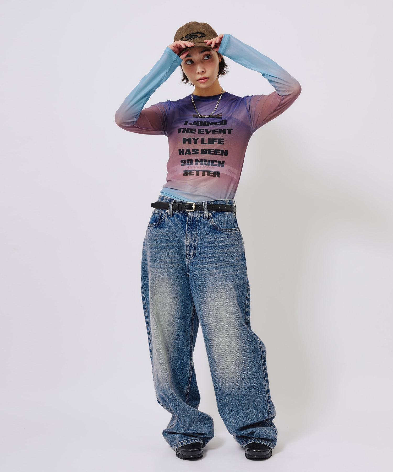 atmos pink See-Through Logo Tops MULTIの画像