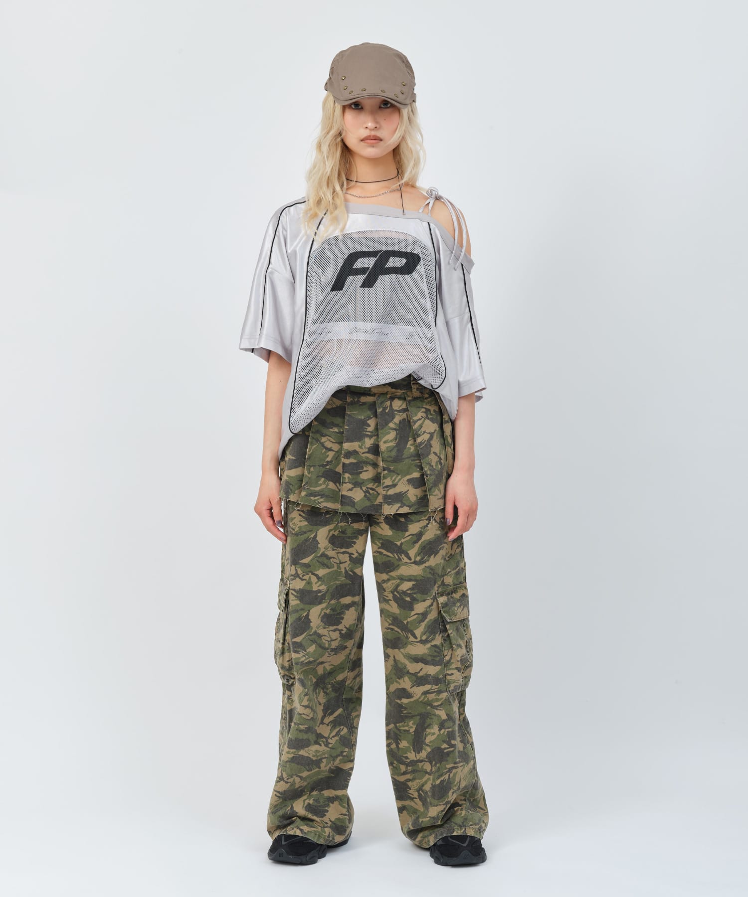 atmos pink Skirt Layered Pants CAMOUFLAGEの画像