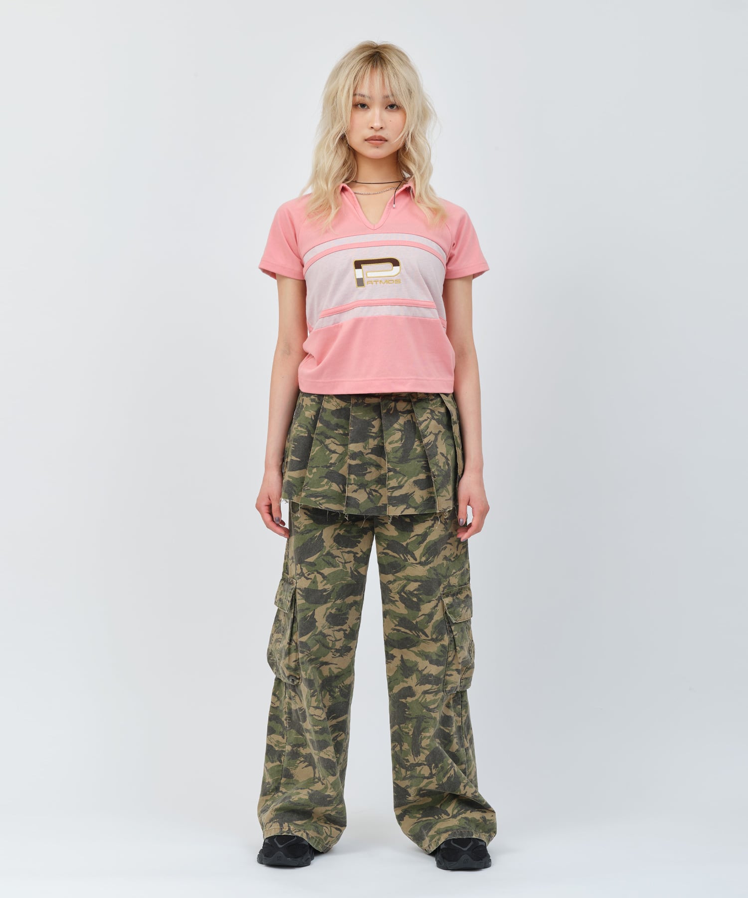 atmos pink Rugger Polo Shirt PINKの画像