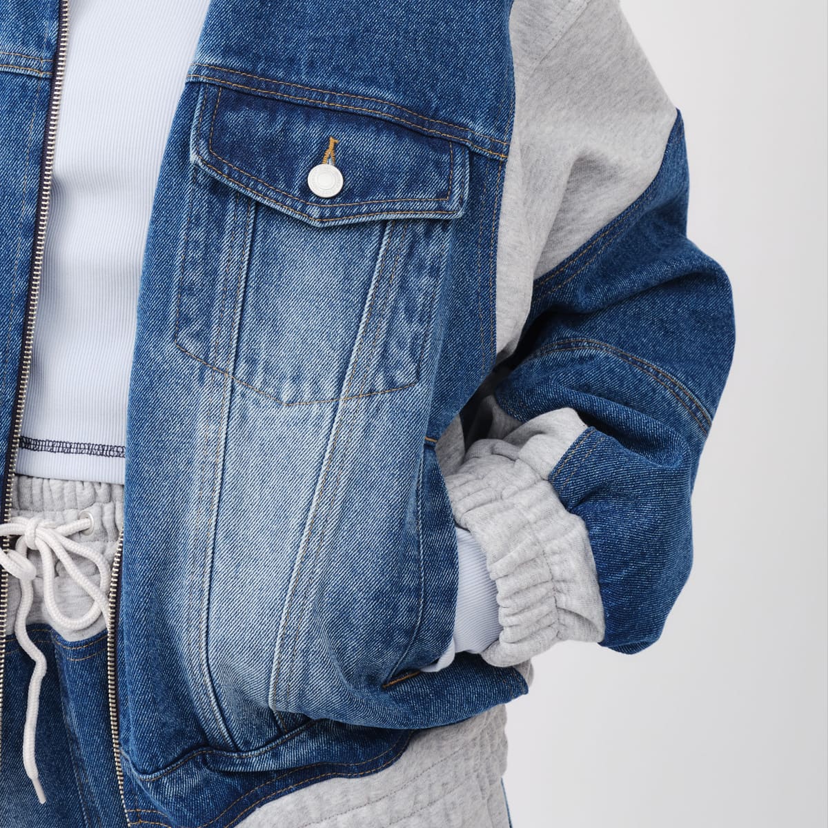 atmos pink Denim Docking Jacket BLUEの画像