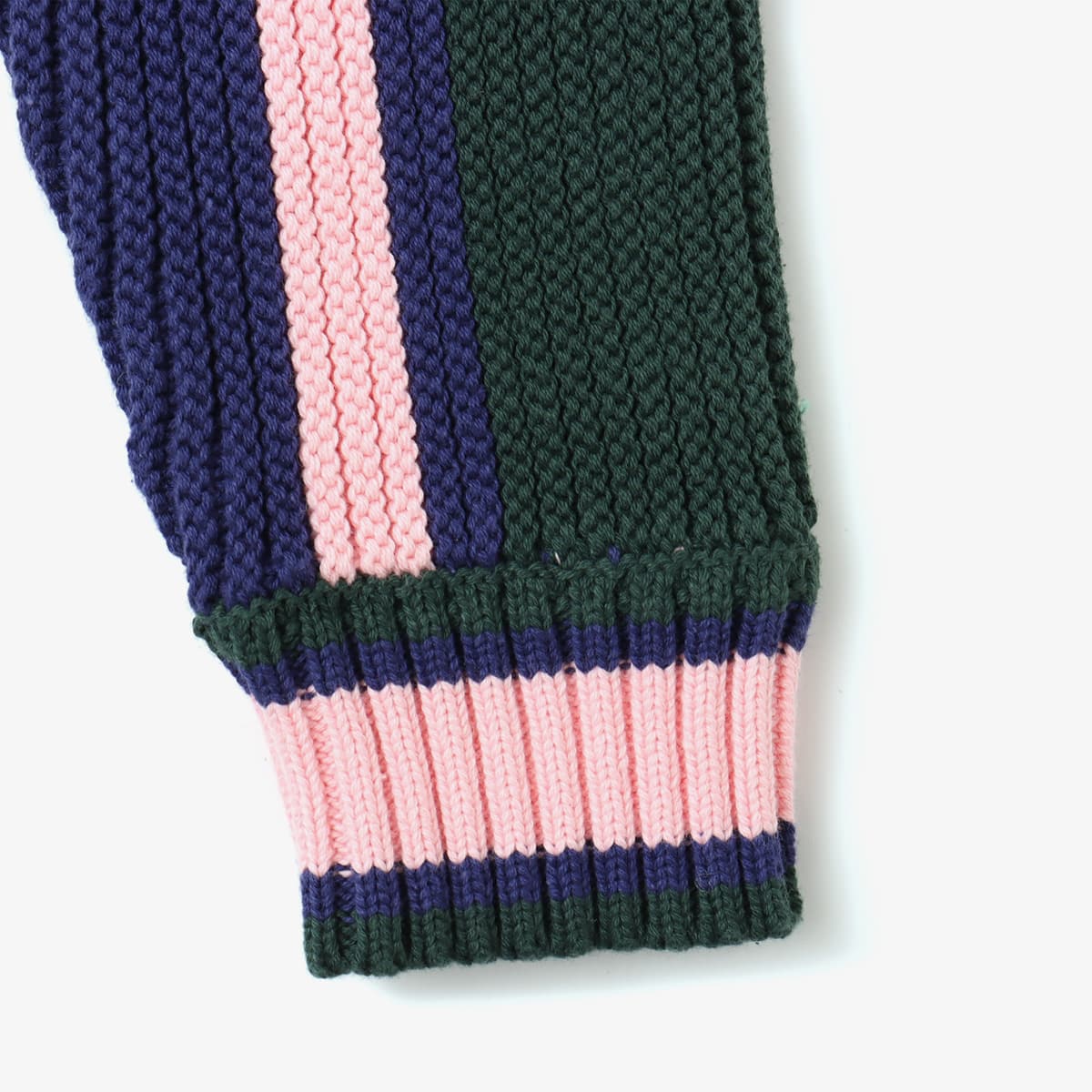 atmos pink Stripe Knit Cardigan NAVYの画像