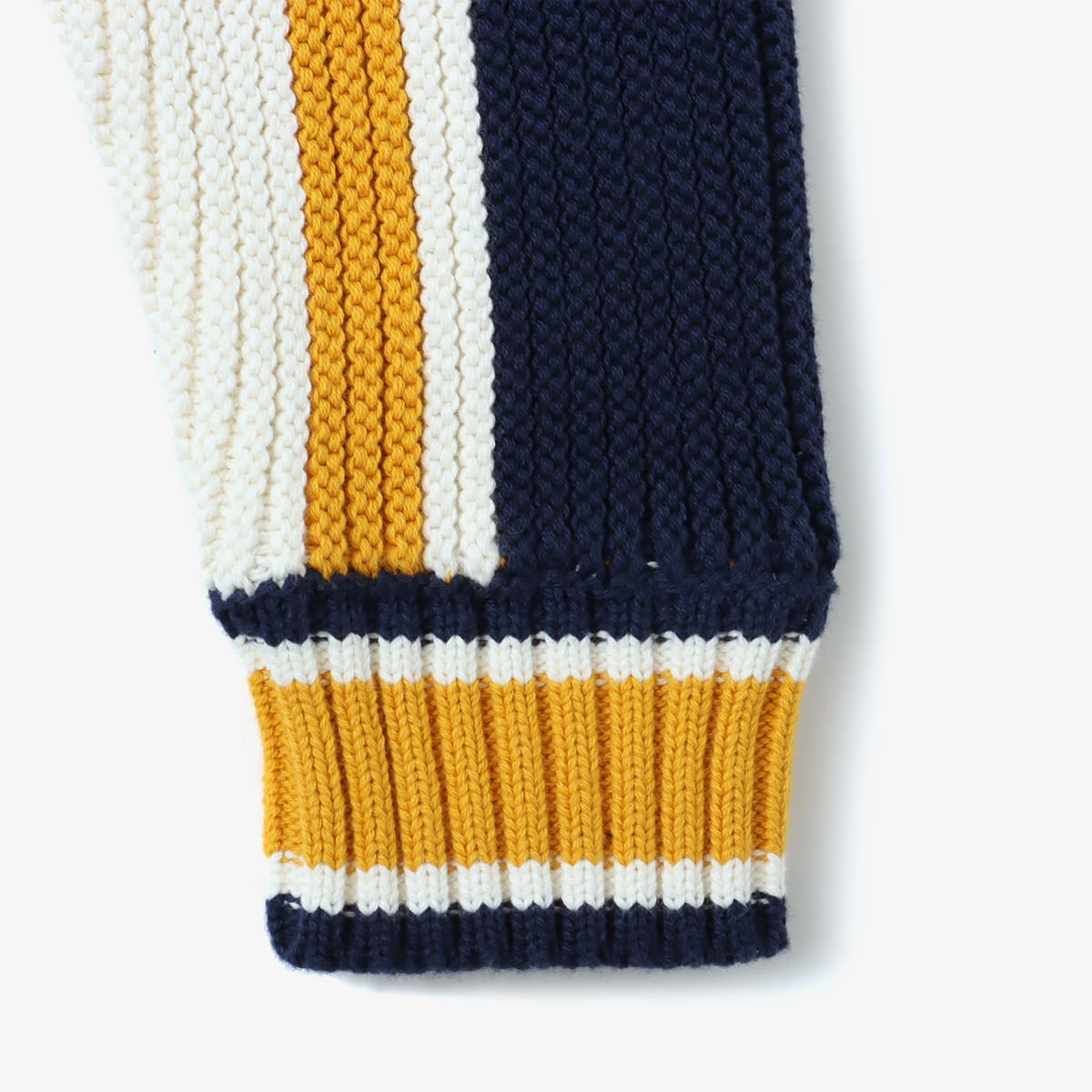 atmos pink Stripe Knit Cardigan YELLOWの画像