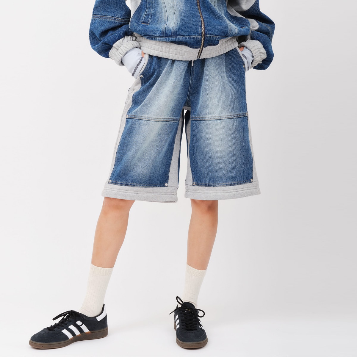 atmos pink Denim Docking Pants BLUEの画像